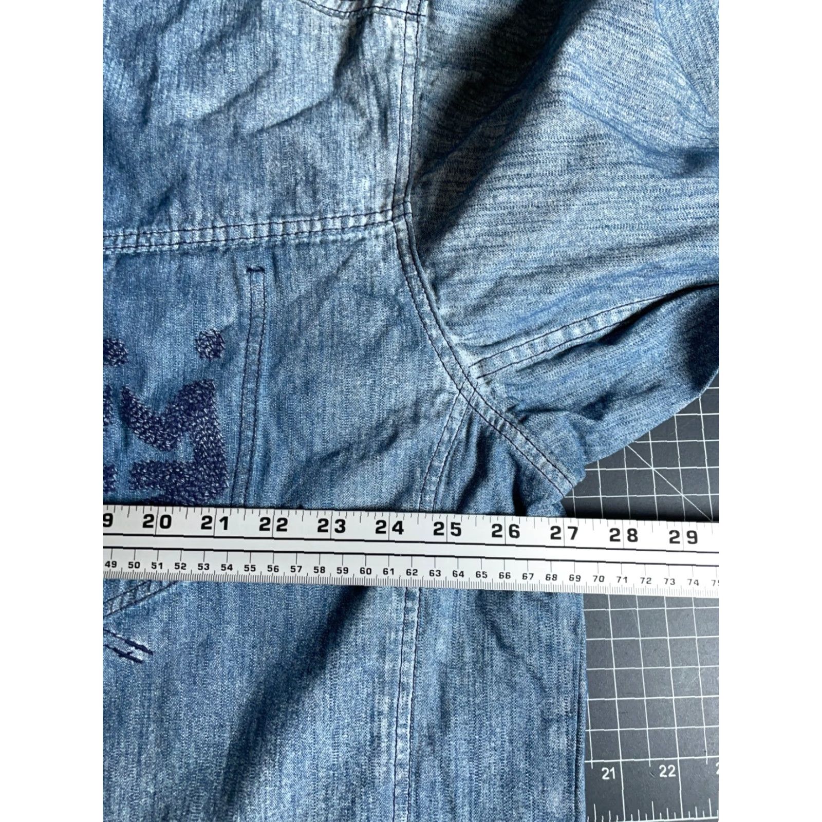 Denime PNB Nation Jean Jacket Men's 2XL Blue Denim Hip Hop Streetwear Y2K Vintage Jacket Size US 39 - 5 Thumbnail