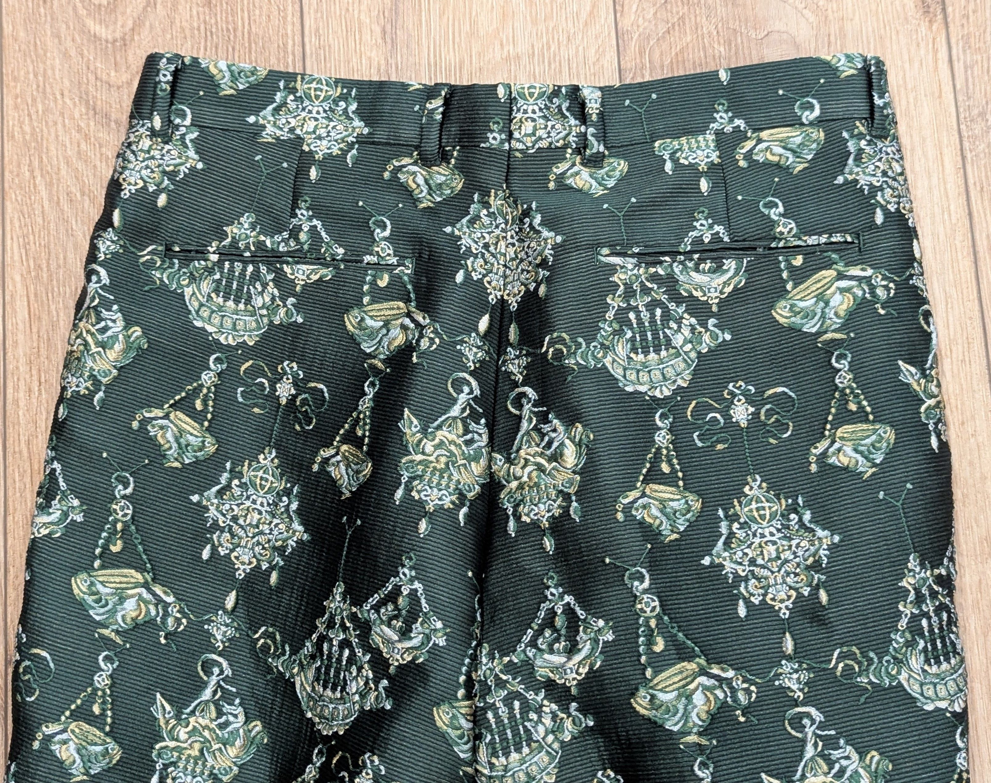Givenchy GIVENCHY Jacquard Evening Trousers Pants Dark Green 50 US 34 Size US 34 / EU 50 - 4 Thumbnail