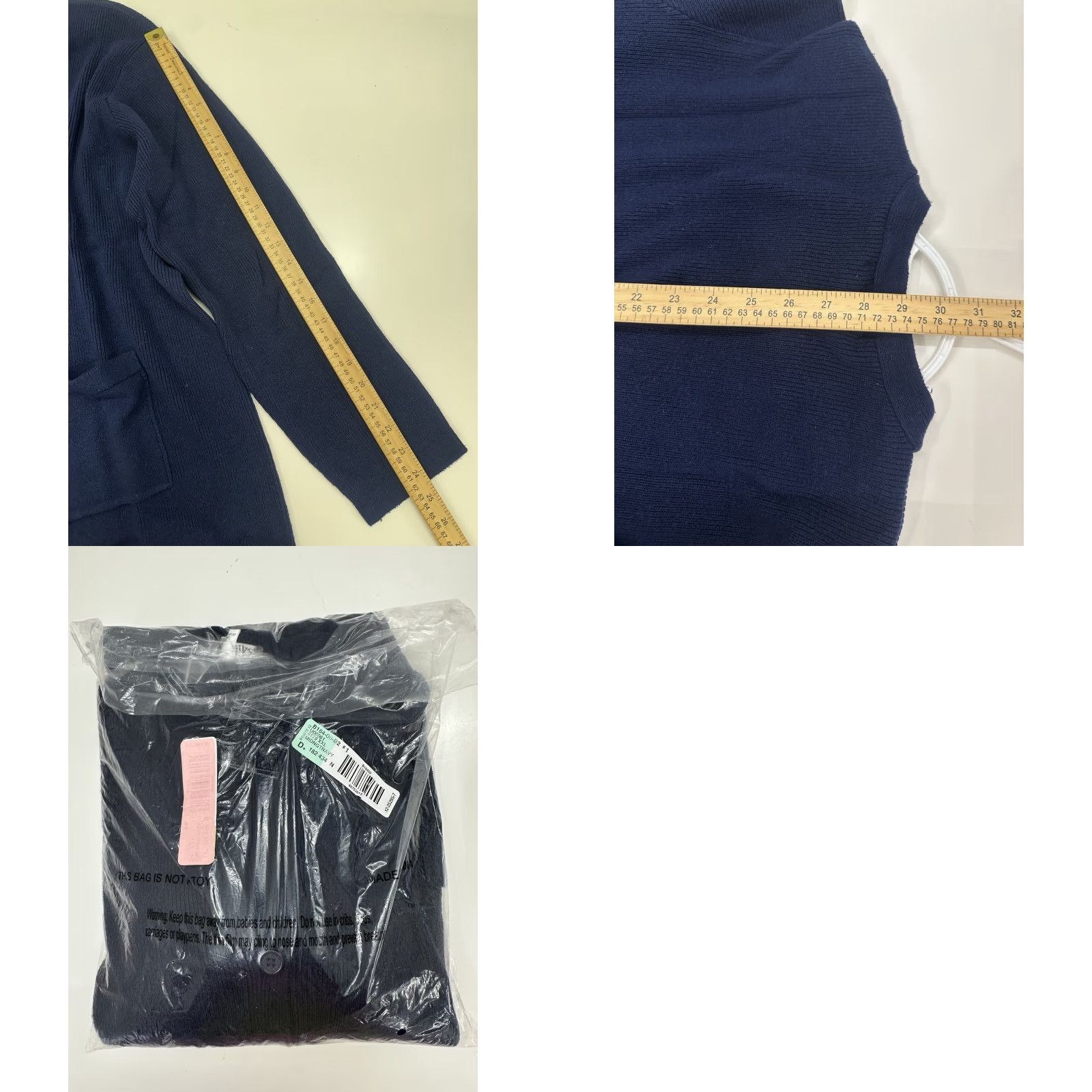 Vintage WinterSilks Womens Sweater Cardigan Size XXL Blue Knit Button Up Silk Cotton NWT 90s Vintage: No NWTs Size XXL / US 16-18 / IT 52-54 - 8 Thumbnail