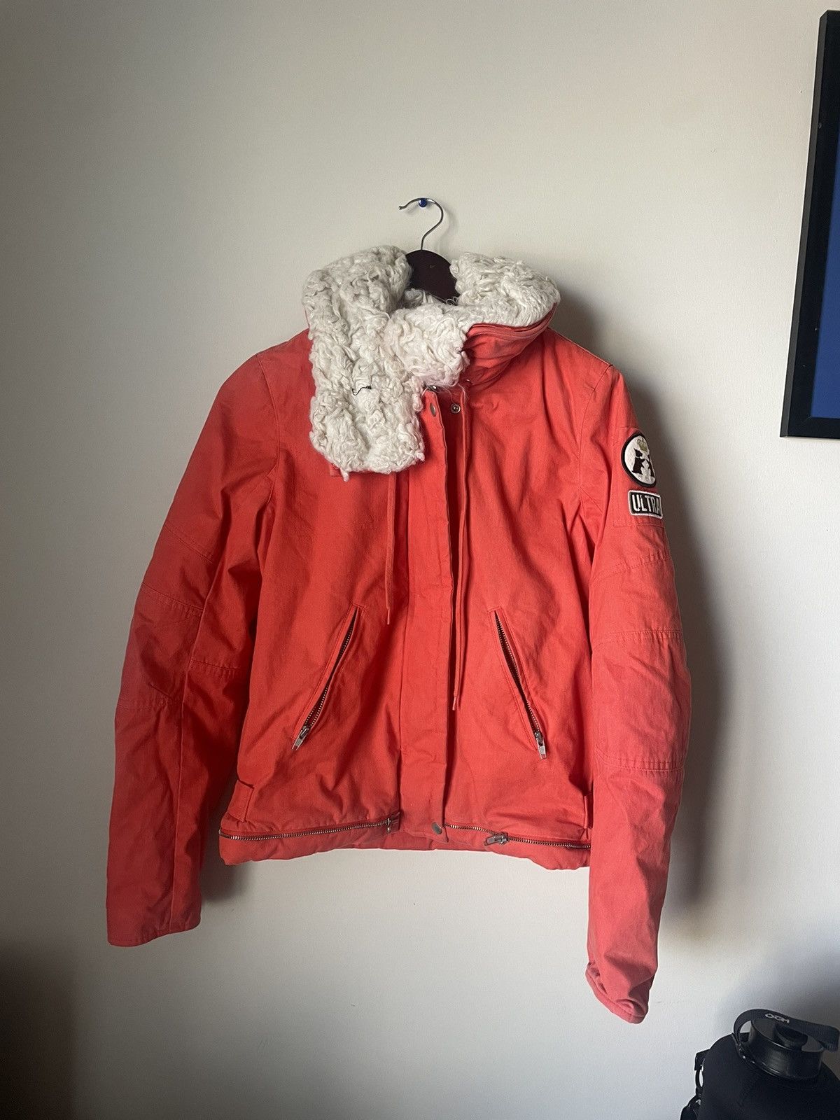 Juicy Couture Women’s Juicy Couture Y2K Orange Bomber Jacket Faux Fur Size S / US 4 / IT 40 - 1 Thumbnail