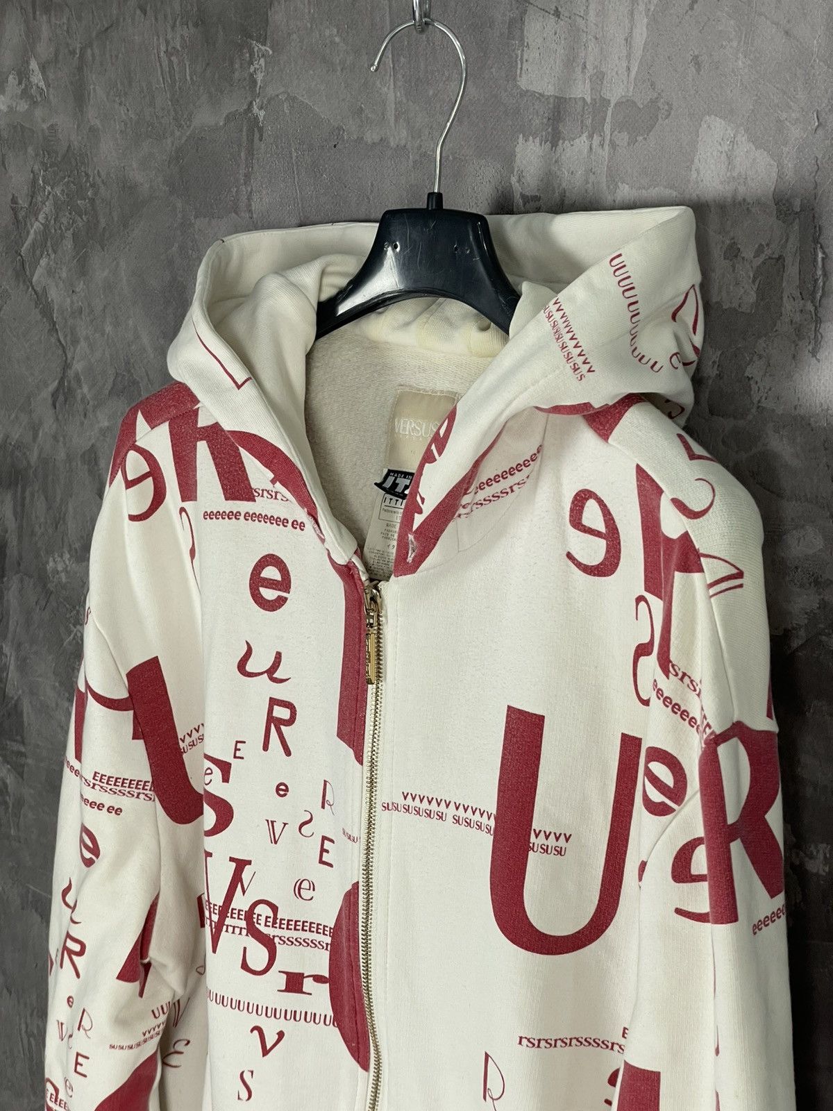 Versace Versus Vintage 90s Multilogo Glamour Y2K Zip Hoodie