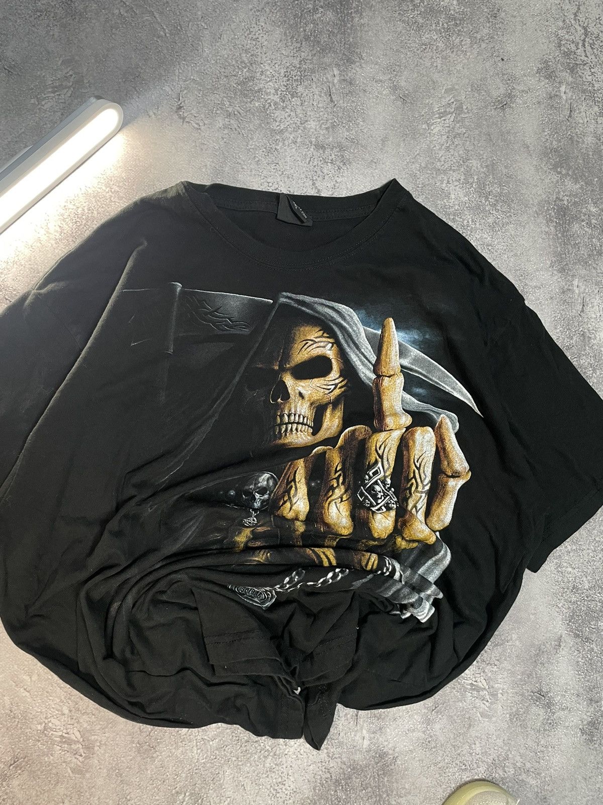 Other Vintage Spiral Wild T Shirt Tee Skull Big Logo Baggy 90s Size US XXL / EU 58 / 5 - 2 Thumbnail