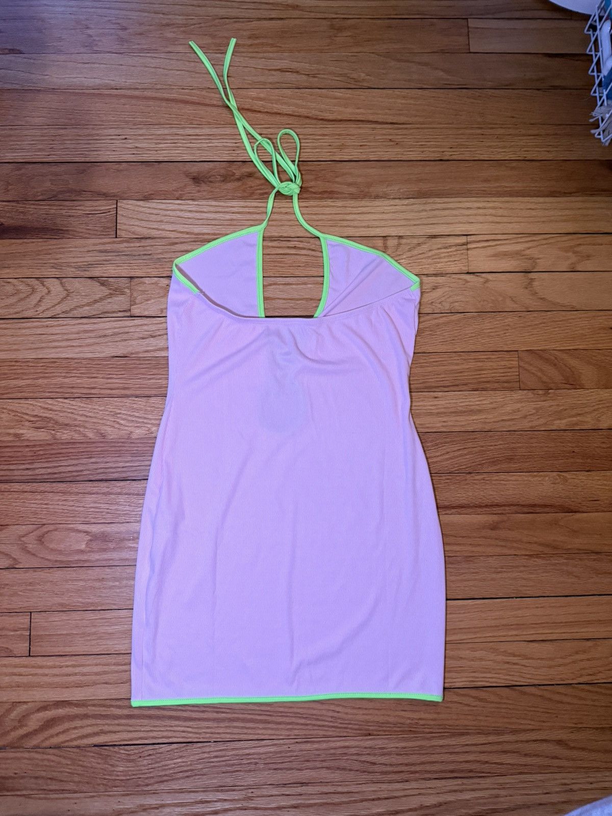 Dolls Kill Baby pink mini dress with neon trim Size L / US 10 / IT 46 - 3 Thumbnail