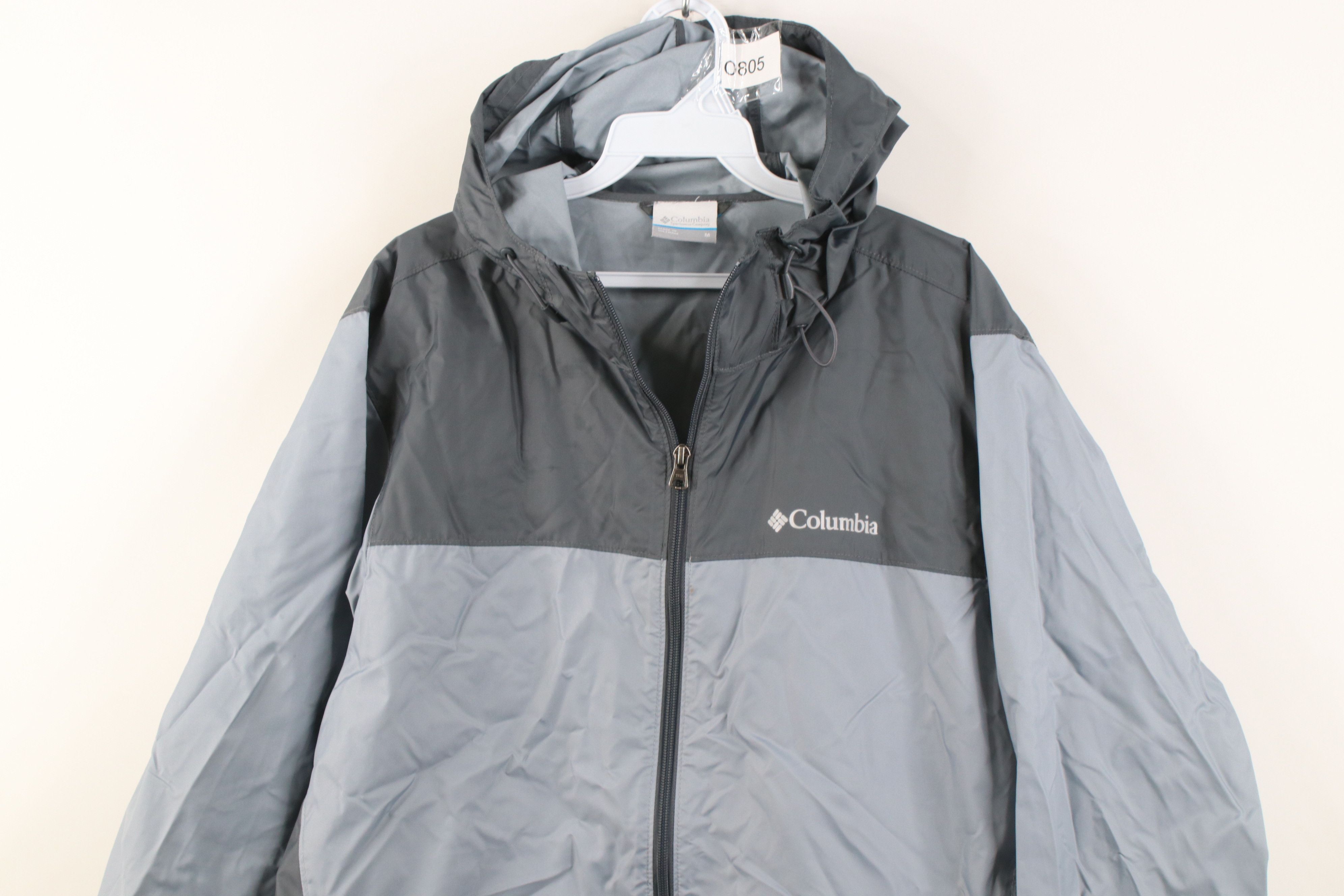 Columbia Y2K Columbia Color Block Hooded Windbreaker Rain Jacket Gray Size US M / EU 48-50 / 2 - 2 Thumbnail