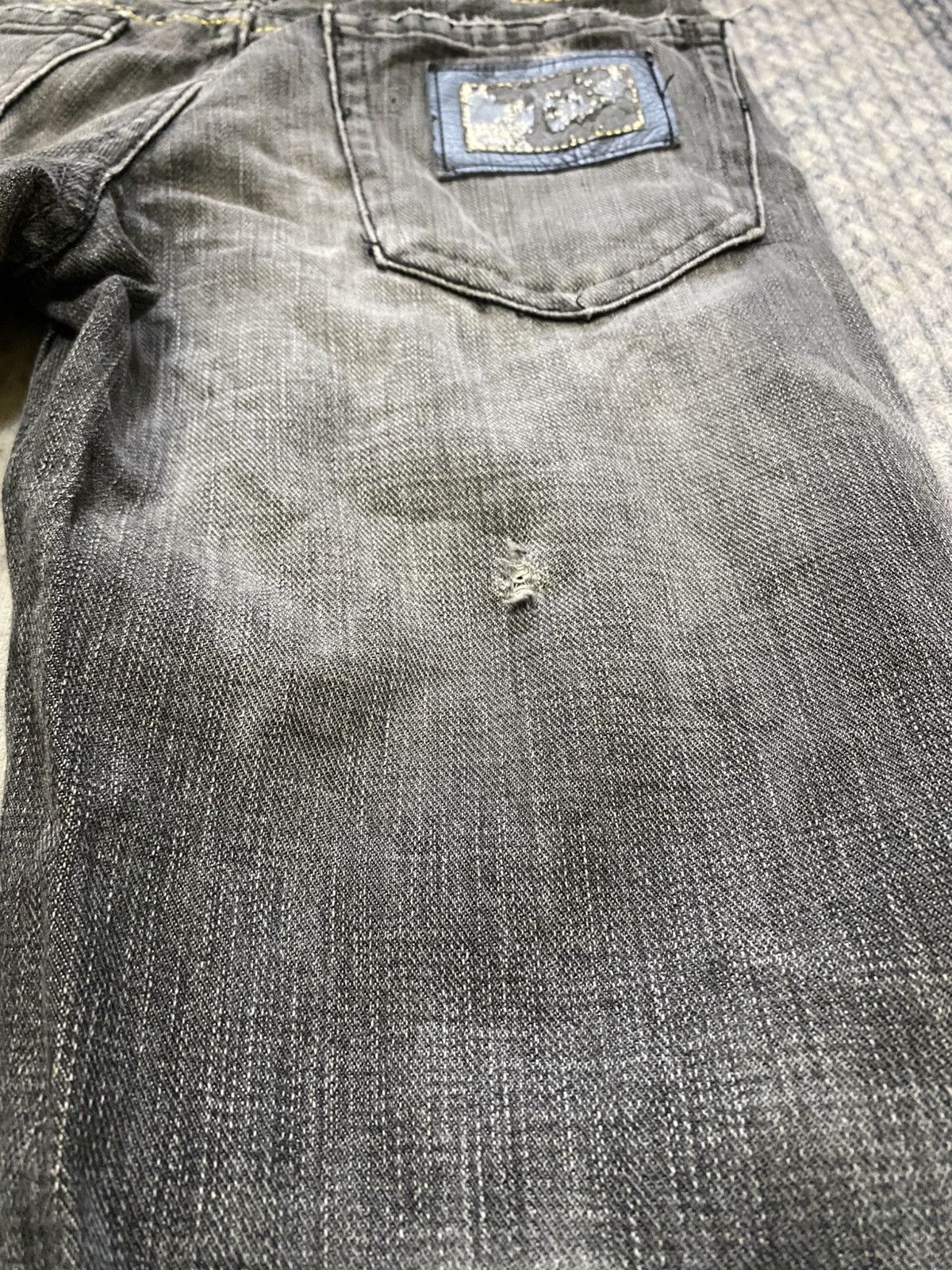 Japanese Brand × Seditionaries The Murder License Flared Studded Distressed Jeans Size 29" - 10 Thumbnail
