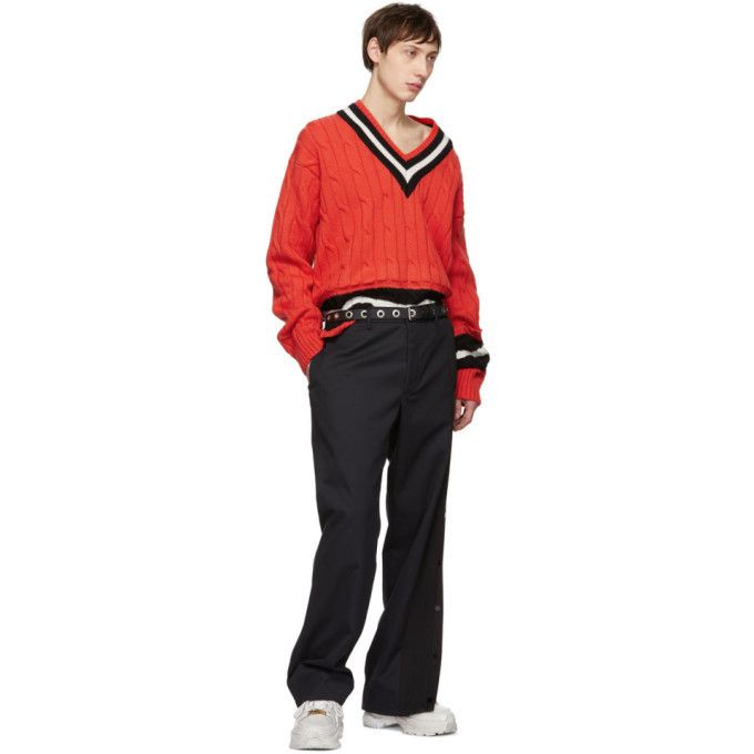 Maison Margiela Last drop! Maison Margiela collegiate v-neck sweater Size US S / EU 44-46 / 1 - 3 Thumbnail