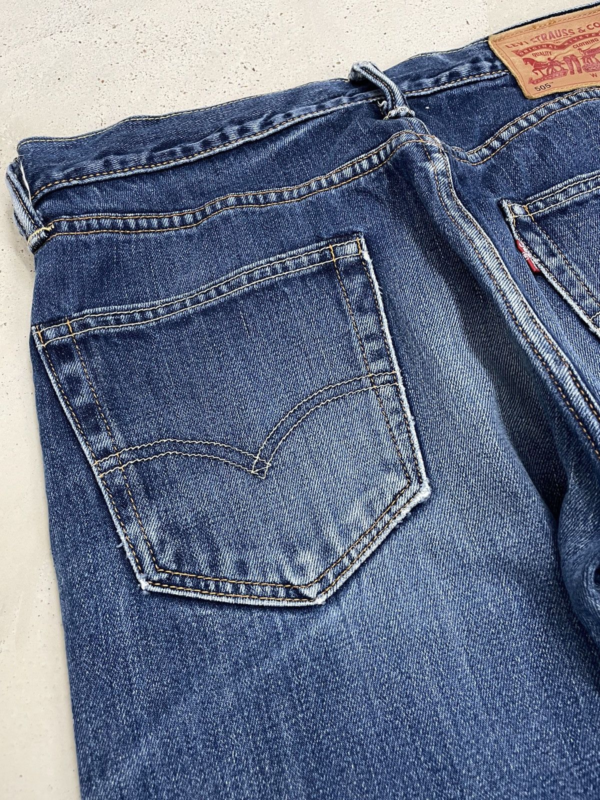 Levi's × Vintage Levis 505 Blue Washed Distressed Denim Size US 30 / EU 46 - 15 Thumbnail