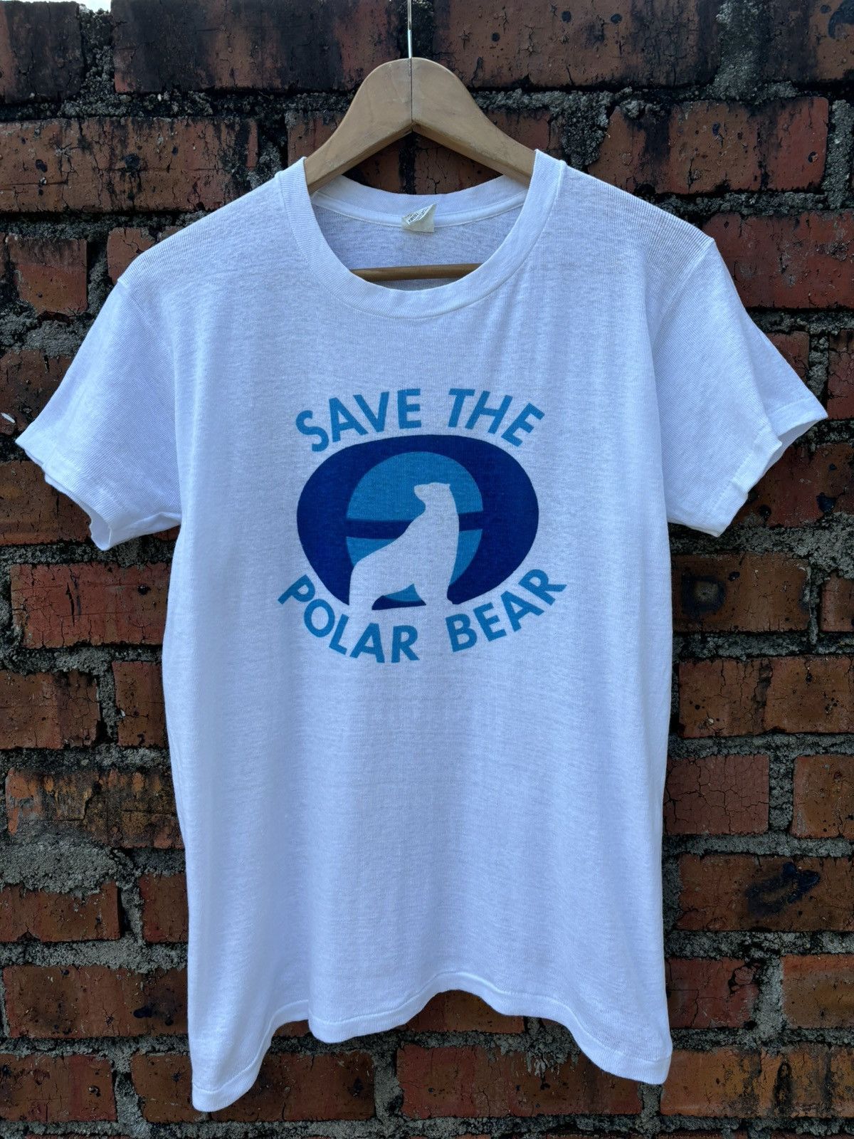 Vintage Vintage 70s SAVE THE POLAR BEAR Size US L / EU 52-54 / 3 - 6 Thumbnail