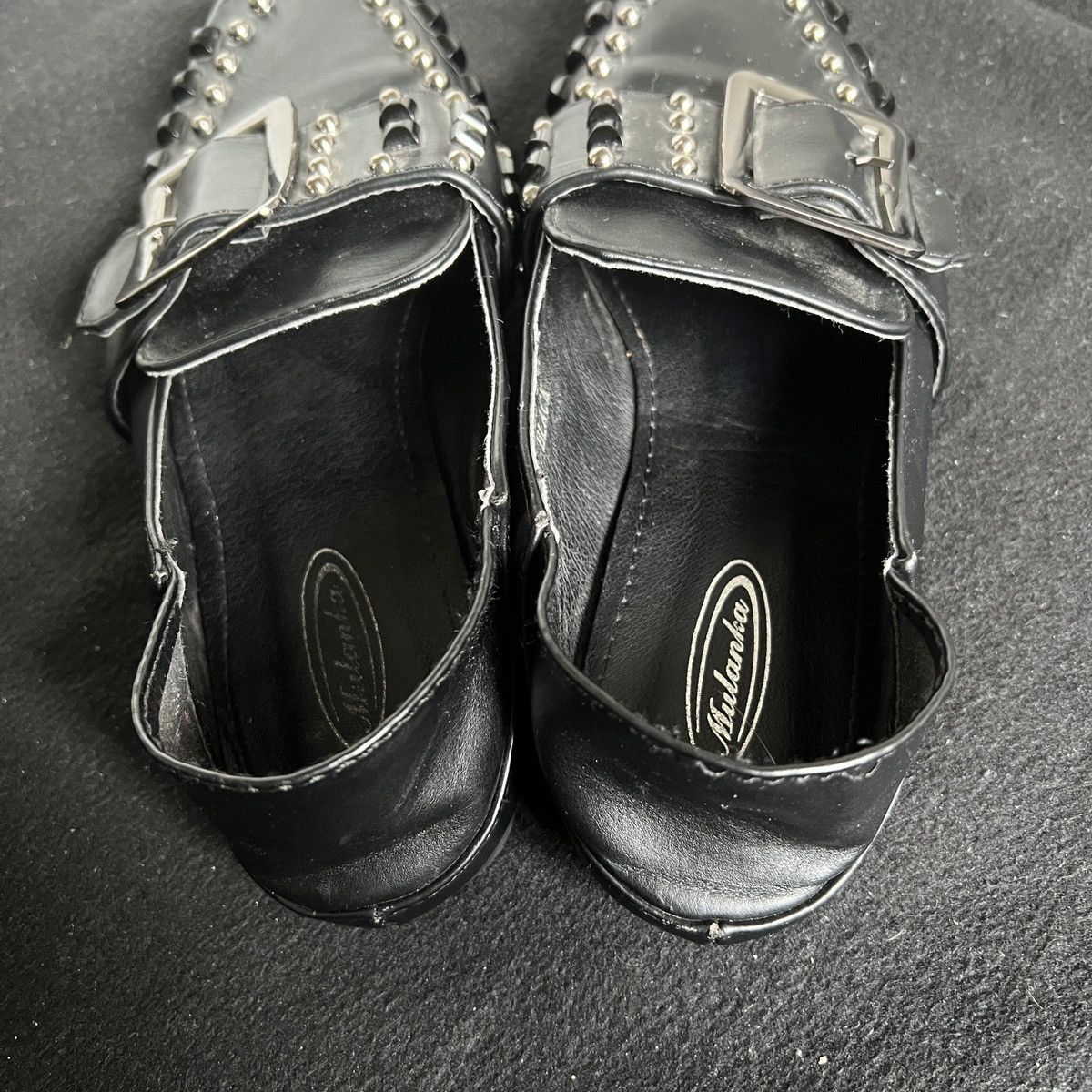 Vintage Studded Leather Loafer Shoes stones shoes y2k 2010 Size US 7 / IT 37 - 5 Thumbnail