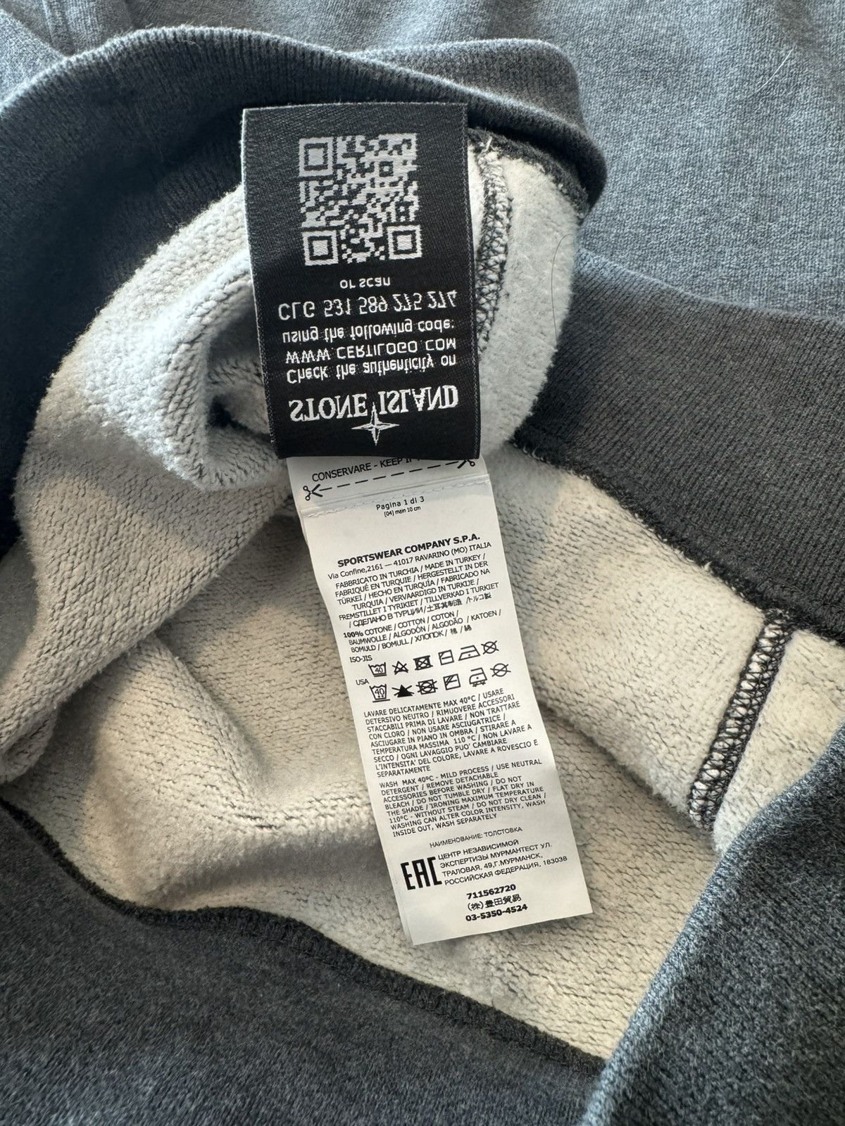 Stone Island Stone Island Logo Dark Grey Sweater Size US L / EU 52-54 / 3 - 6 Thumbnail