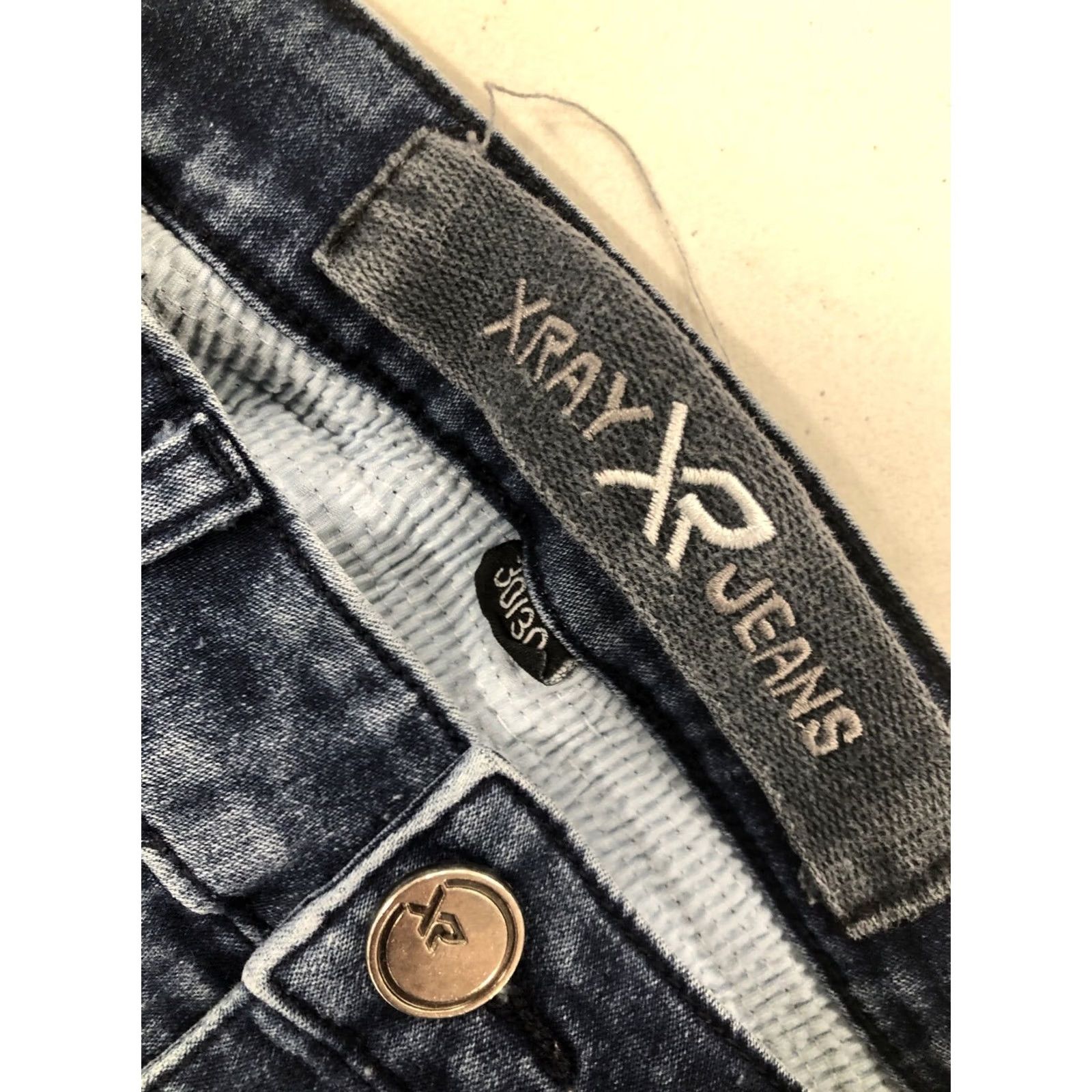 Vintage XRAY Jeans Skinny stretch Denim Pants Motorcycle Biker Moto Tapered Mens 30x28 Denim Blue Slim 5-Pocket Zip Low Rise Size US 30 / EU 46 - 6 Thumbnail