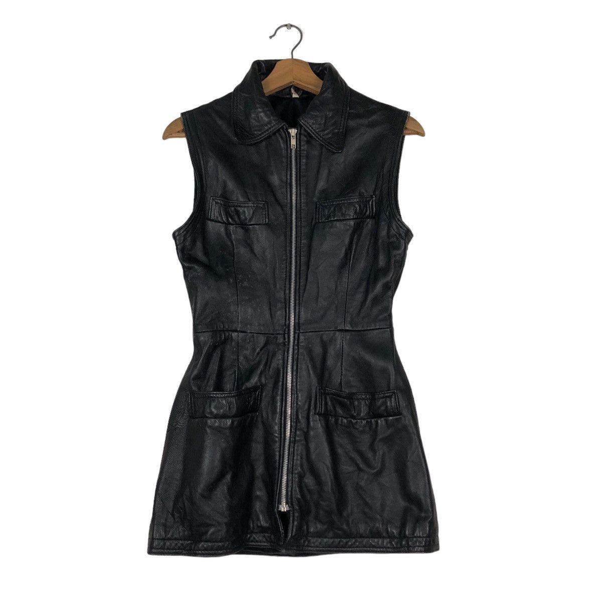Japanese Brand Vintage TankTop Biker Vest Genuine Leather Renegade England Size US M / EU 48-50 / 2 - 1 Thumbnail