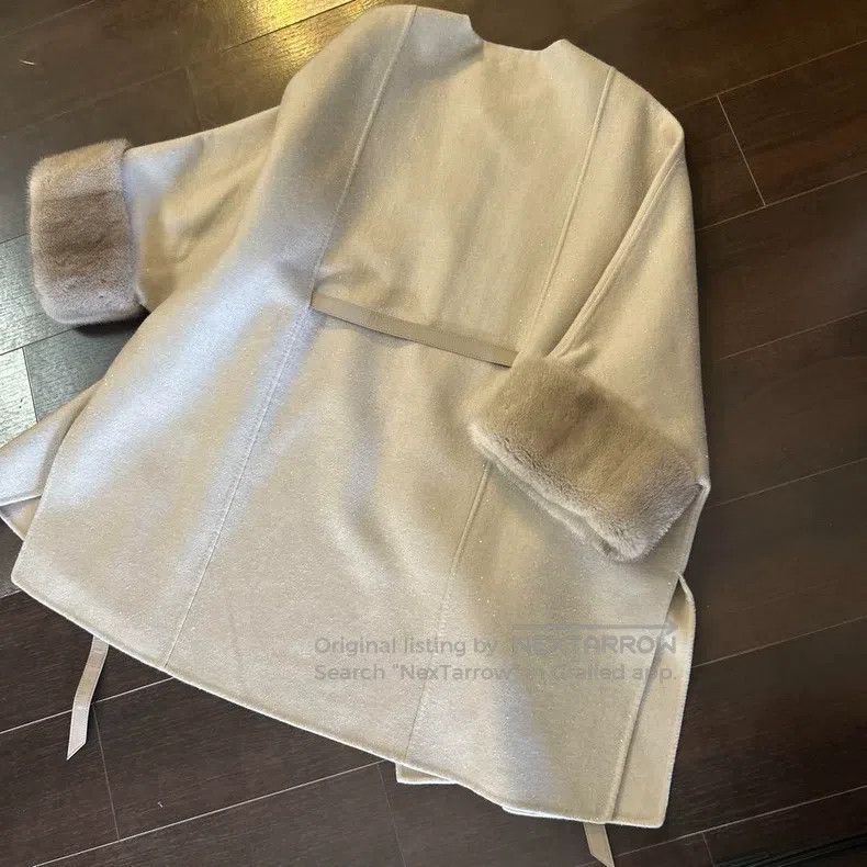 Loro Piana Sequined Off-white Cashmere Cloak