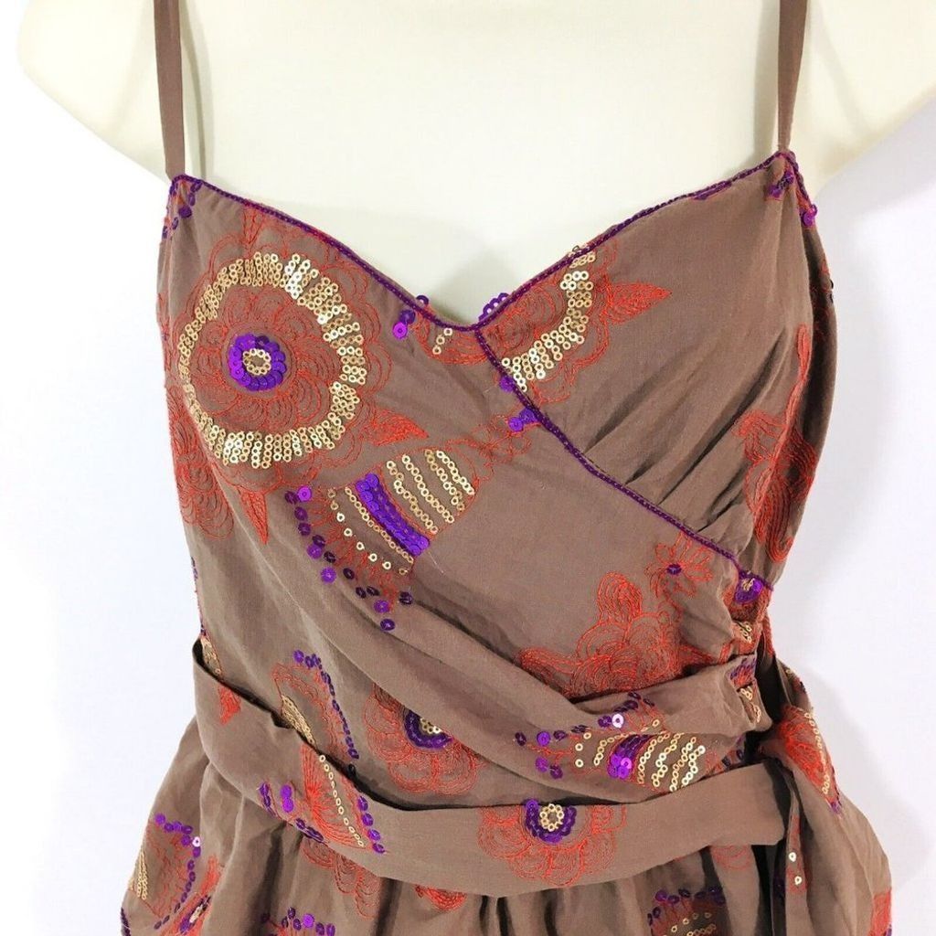 Other Sz L Boho Embroidered Sequin Peplum Top Size L / US 10 / IT 46 - 5 Thumbnail