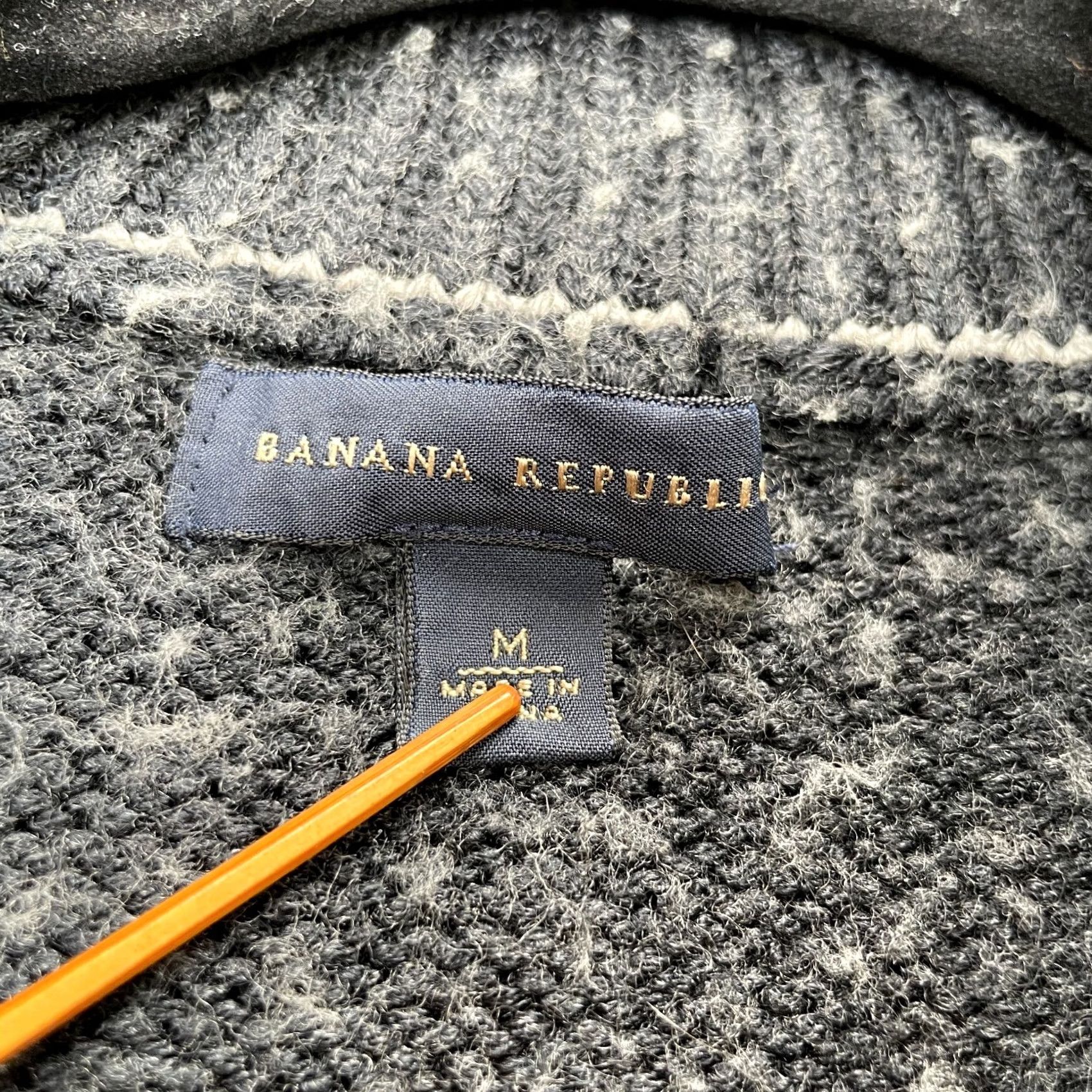 Banana Republic Banana Republic Sweater Mens M Gray Merino Extra Fine Wool Blend Full Zip Knit Full Zip Fashion Pockets Size US M / EU 48-50 / 2 - 3 Thumbnail