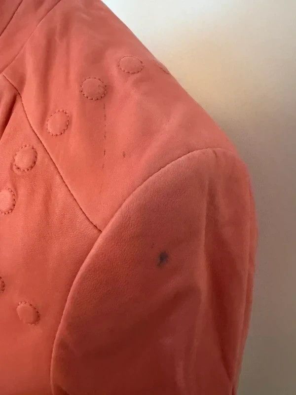 Diesel Women’s DIESEL Leather Jacket in a Vibrant Coral - S. M Size M / US 6-8 / IT 42-44 - 10 Thumbnail