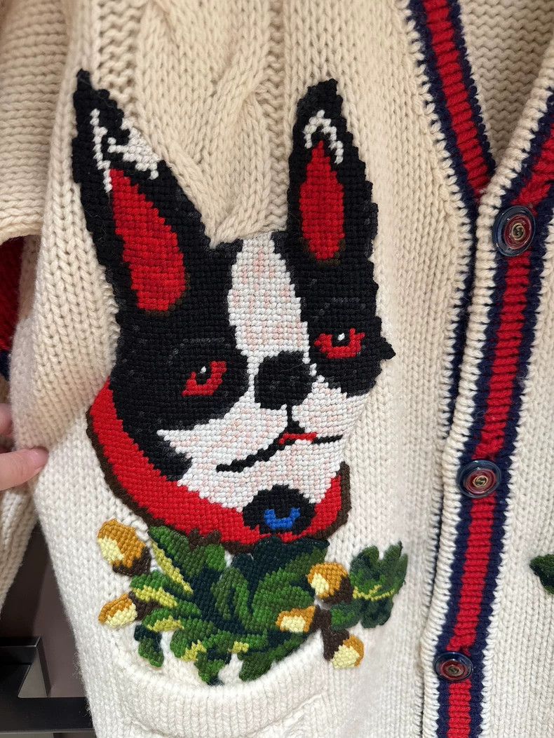 Gucci Gucci Fadou Dog Knitted Cardigan 2504-Nextarrow Size M / US 6-8 / IT 42-44 - 4 Thumbnail