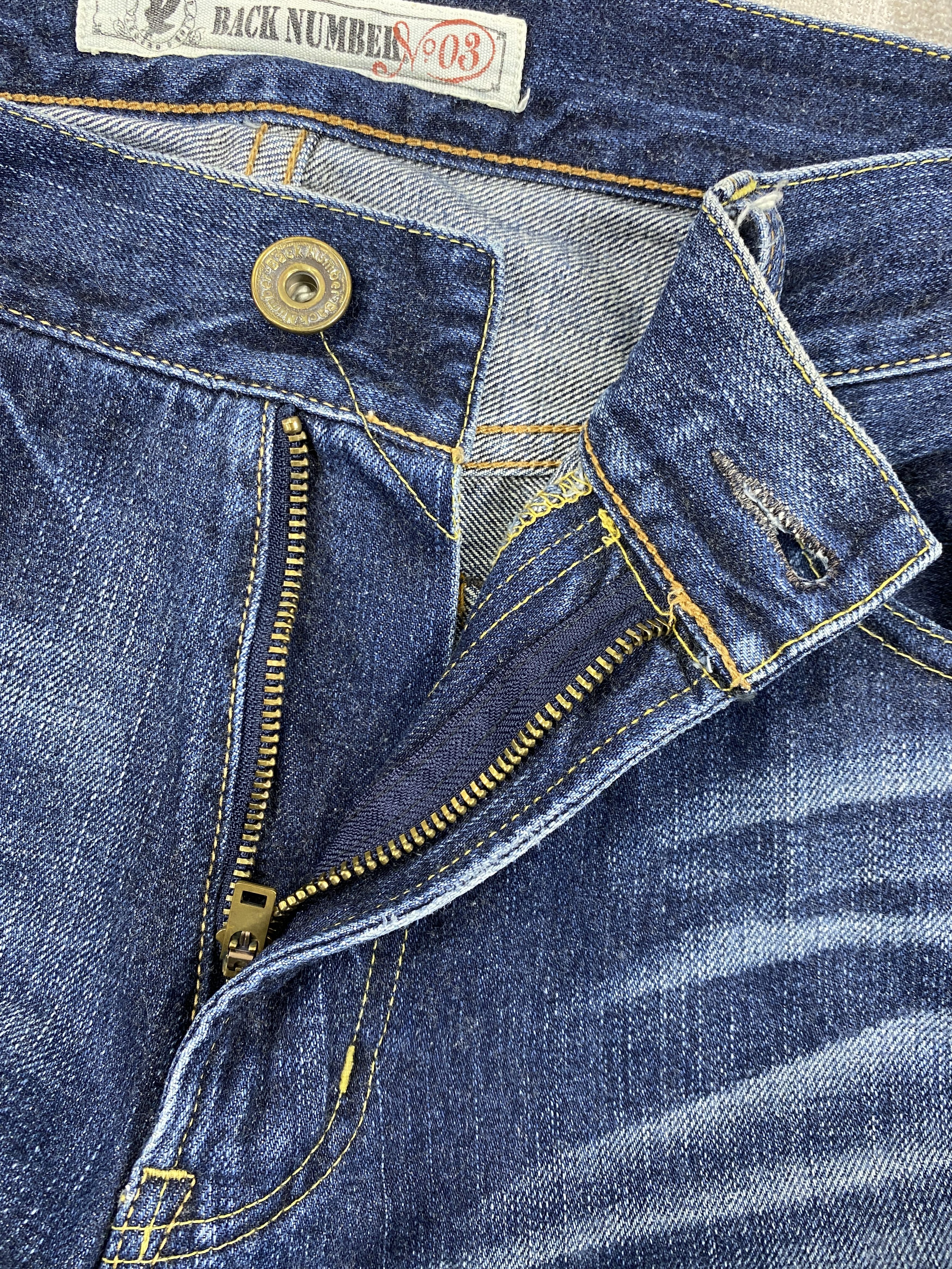 Japanese Brand Blue Vintage Back Number Jeans 36x30 Denim- JN3547 Size US 36 / EU 52 - 6 Thumbnail