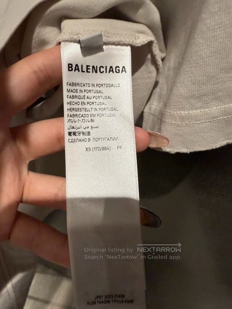 Balenciaga Balenciaga Logo Printed Loose Round Neck Short Sleeve T-sh Size US XS / EU 42 / 0 - 7 Thumbnail
