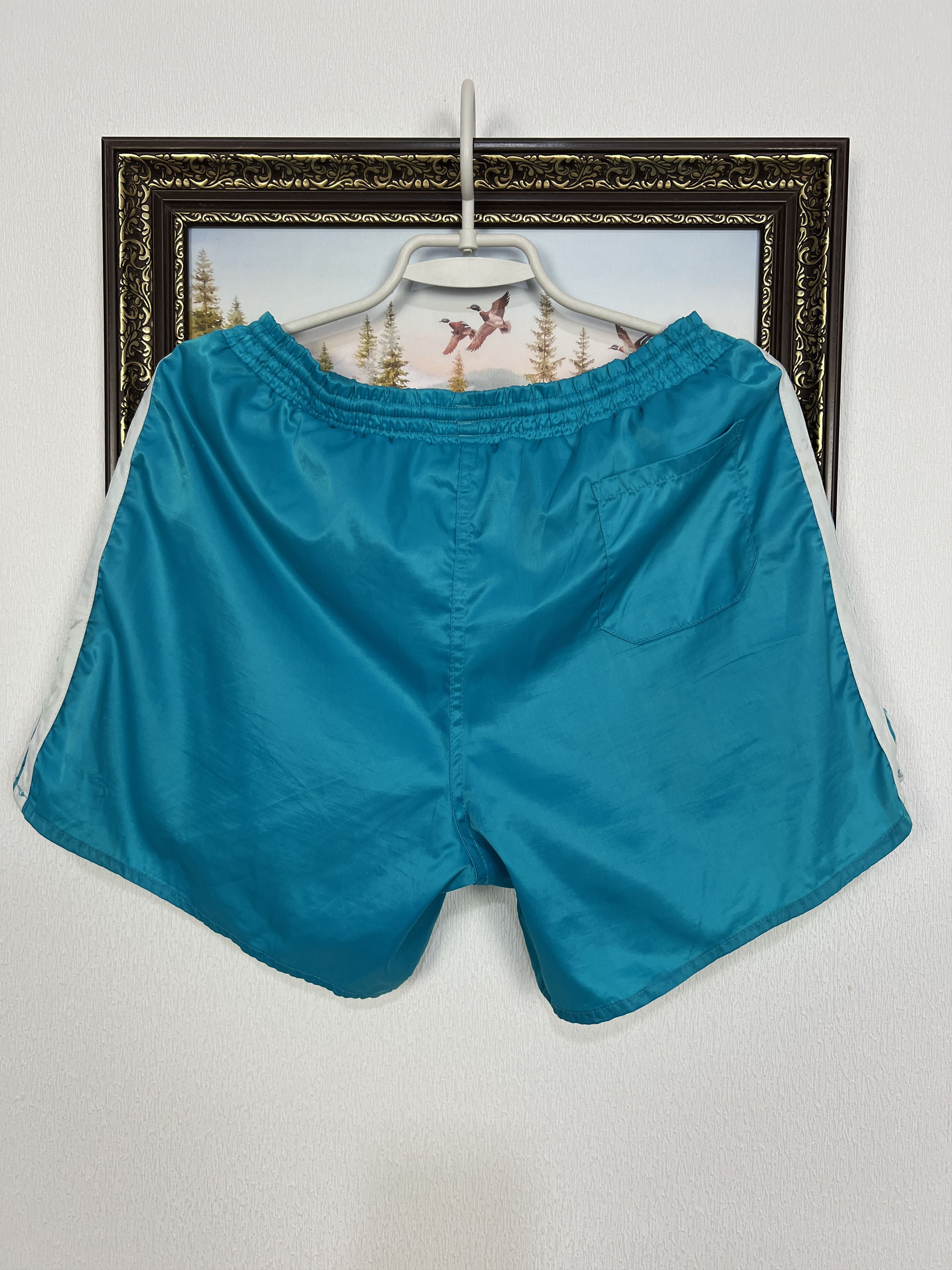 Adidas Vintage 90's Adidas Blue Nylon Shorts Run Mens Athletic Sz L Size US 34 / EU 50 - 9 Thumbnail