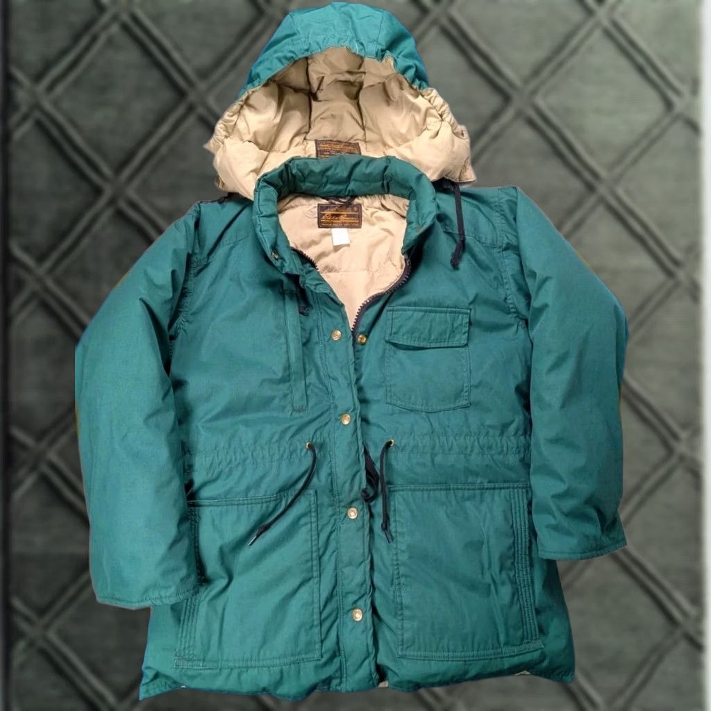 Eddie Bauer VINTAGE Eddie Bauer Jacket Blizzard Proof Down USA Seattle Blue Large Hooded Puffer Jacket Mens Size US M / EU 48-50 / 2 - 1 Thumbnail