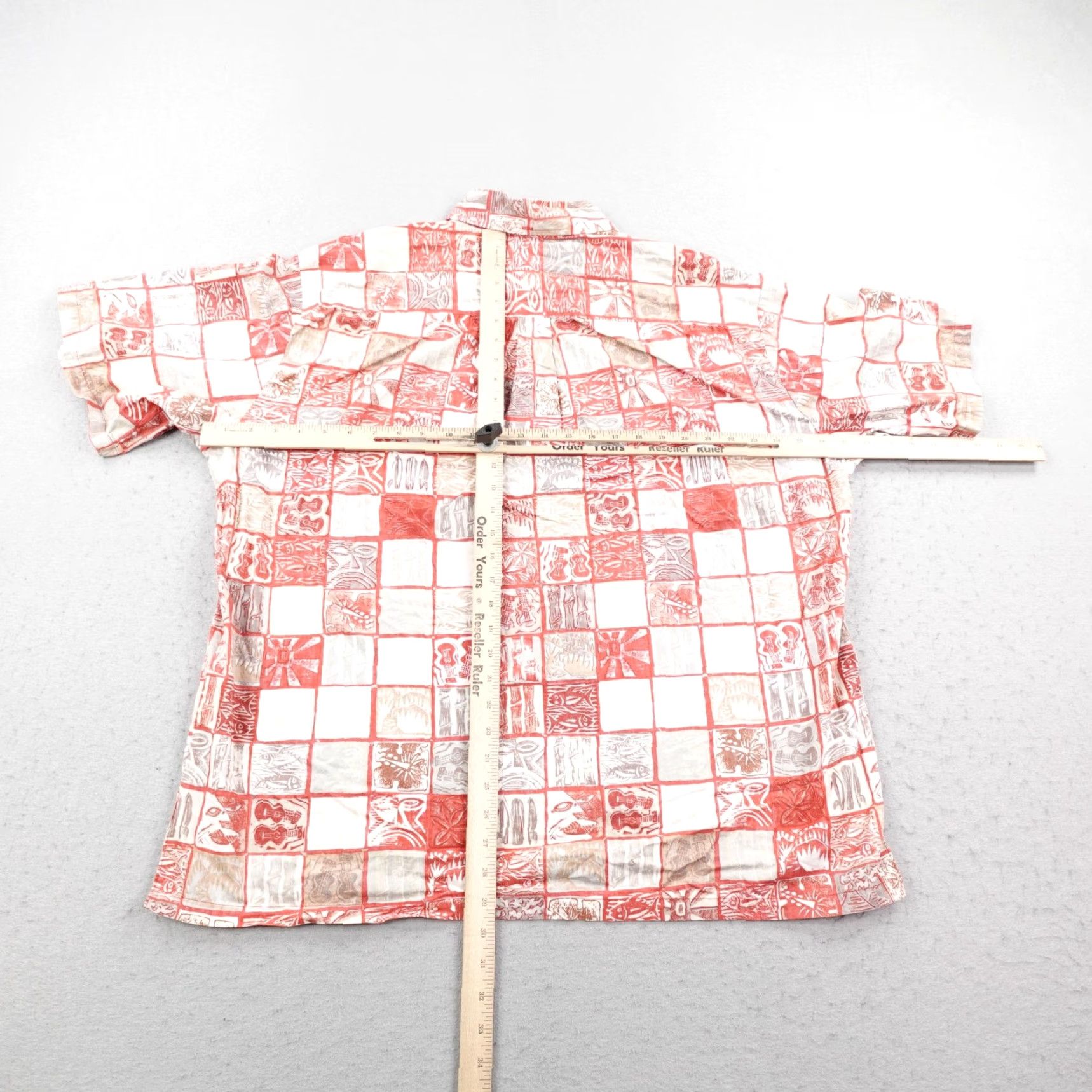 Vintage VINTAGE Kahala Shirt Men 2XL Red White Hawaiian Reverse Print Pullover Aloha Tiki Tribal Shirt Mens Size US XXL / EU 58 / 5 - 5 Thumbnail