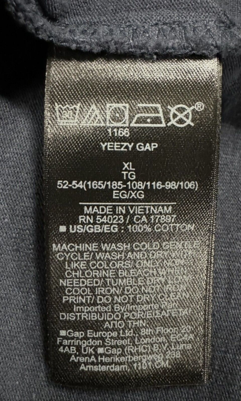 Gap × Kanye West × Yeezy YEEZY GAP H02 REGULAR TEE NAVY Size US XL / EU 56 / 4 - 3 Thumbnail