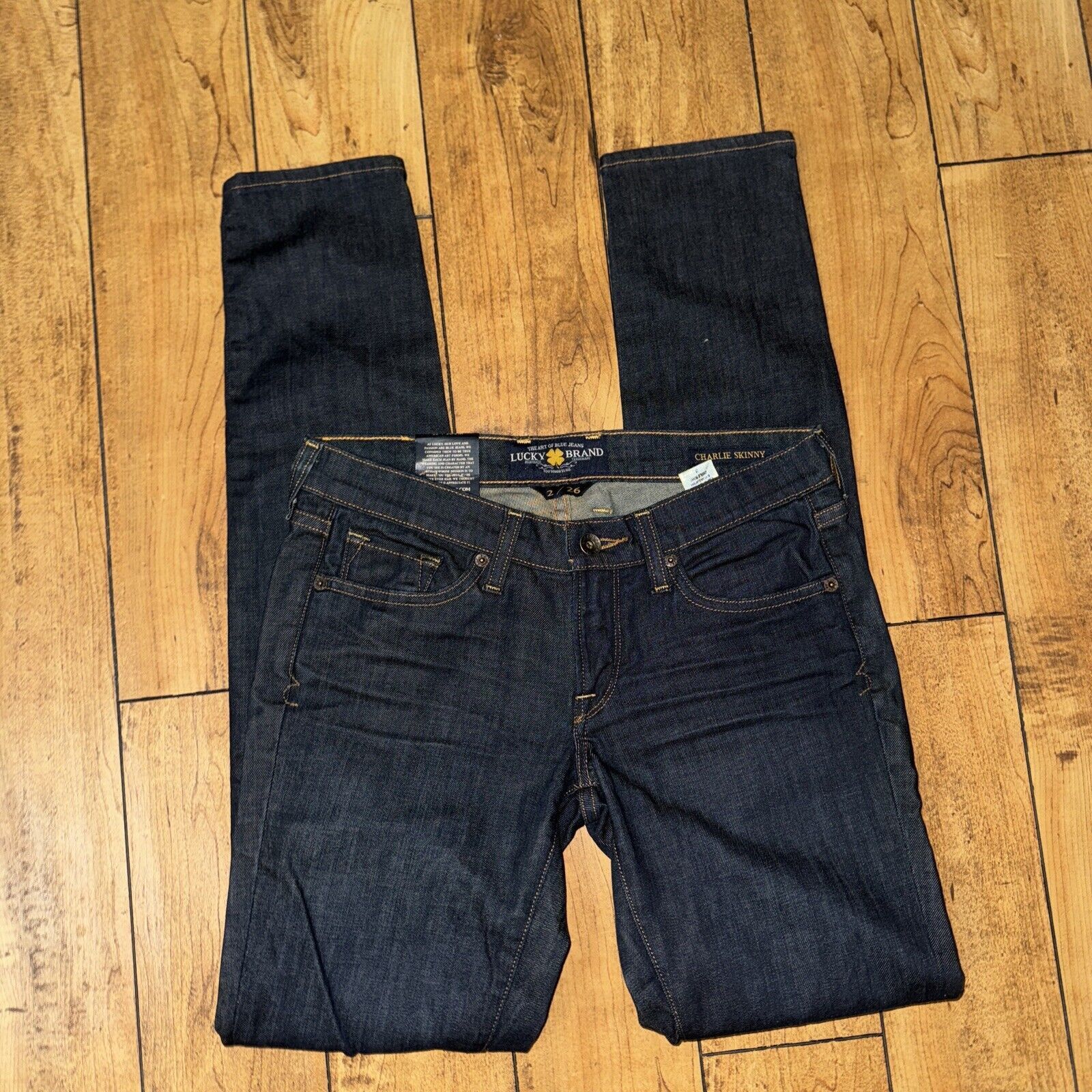 Levi's × Lucky Brand Lucky Brand Jeans 2/26 32 Blue Jean Denim Charlie Skinny Size 26" / US 2 / IT 38 - 5 Thumbnail