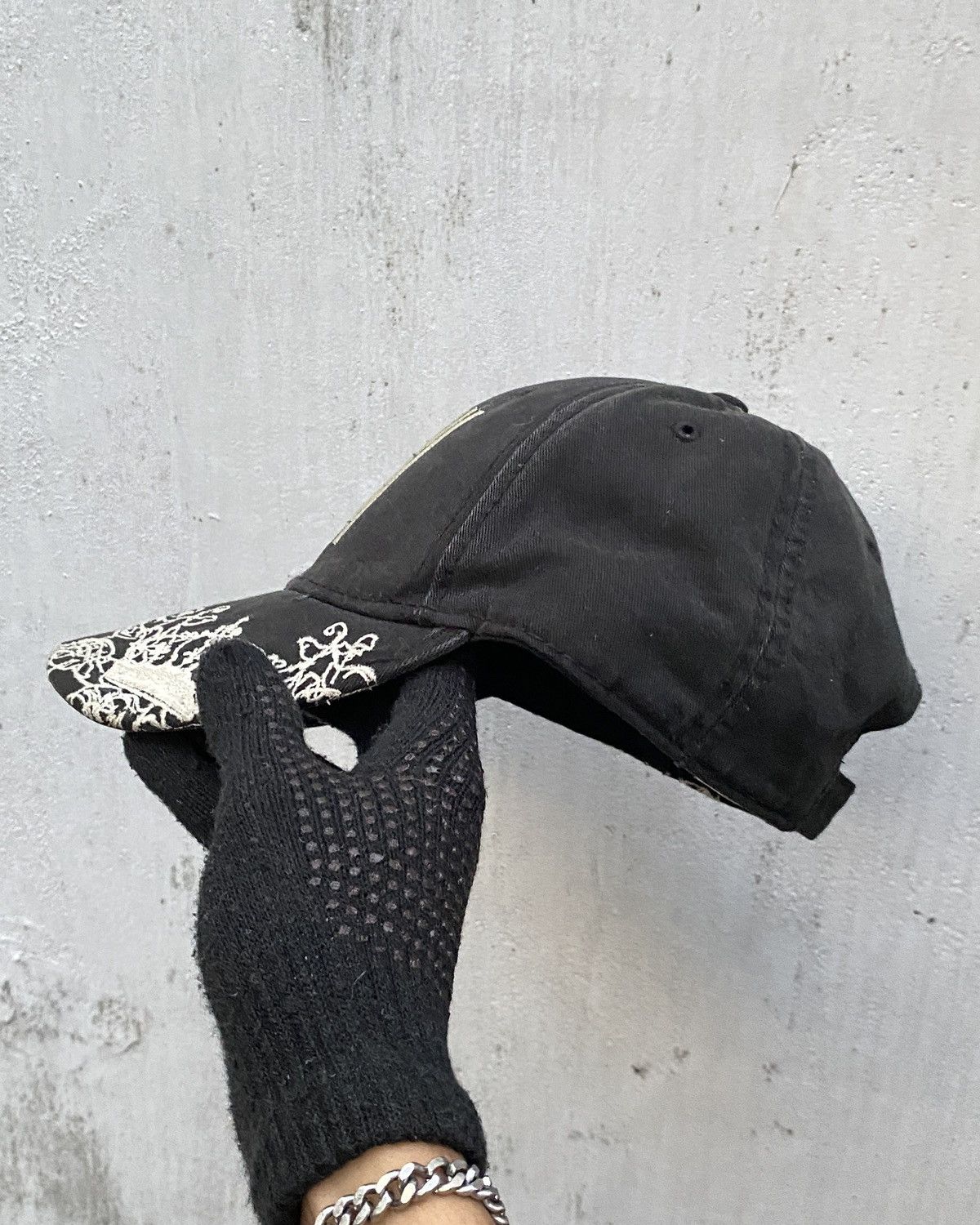 Japanese Brand Ajm Headwear 'AT800 Chrome Hearts lookalike' Cap - Black Size ONE SIZE - 2 Thumbnail