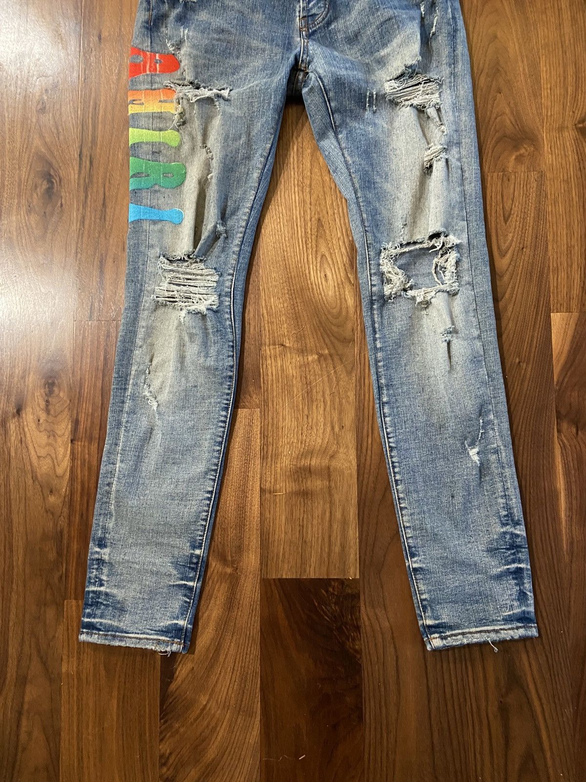 Amiri Amiri Rainbow Patch Jeans Size US 30 / EU 46 - 4 Thumbnail