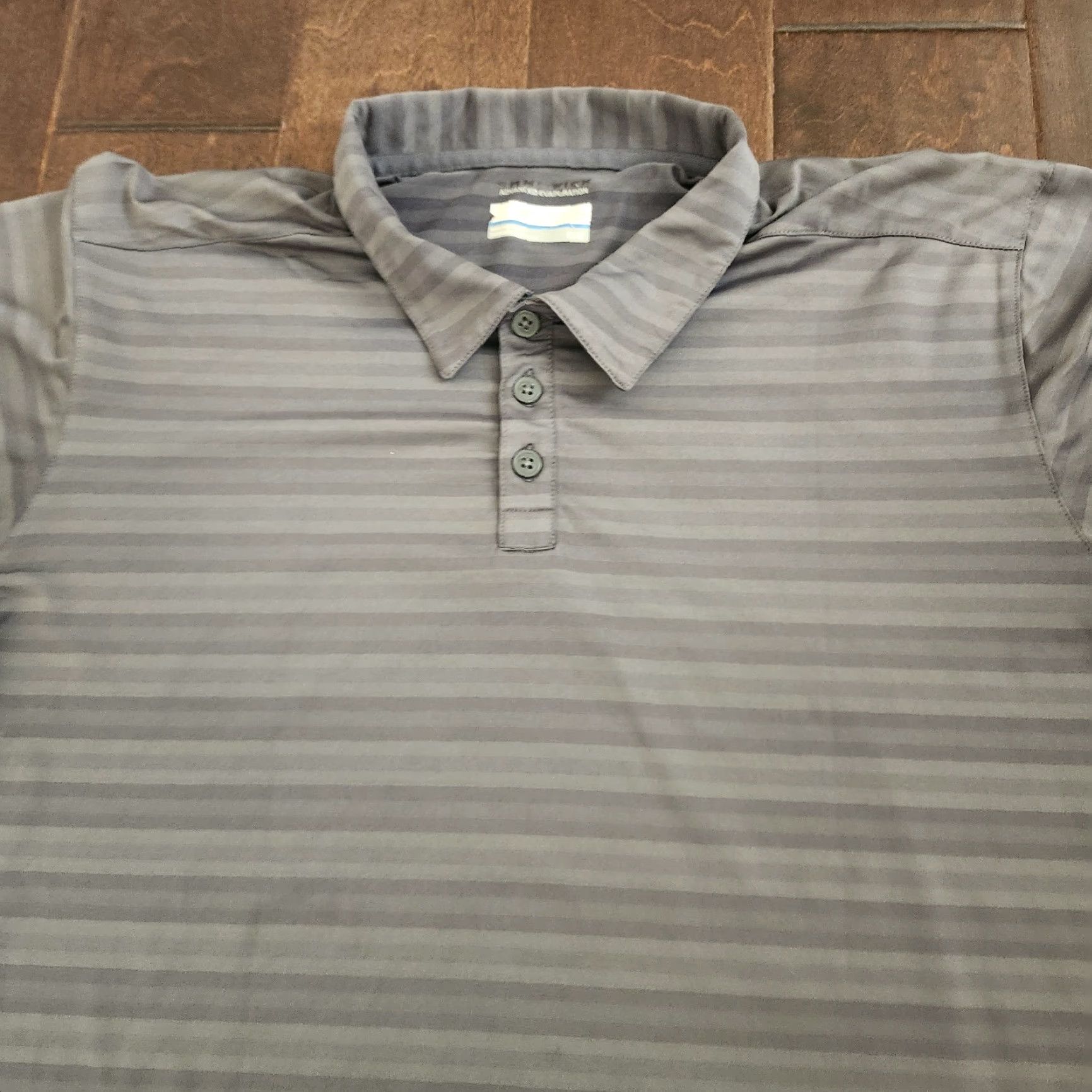 Vintage Columbia Polo Shirt Striped Gray M Omni-Wick Short Sleeve Mens Polo Shirt Casual Activewear Size US M / EU 48-50 / 2 - 7 Thumbnail