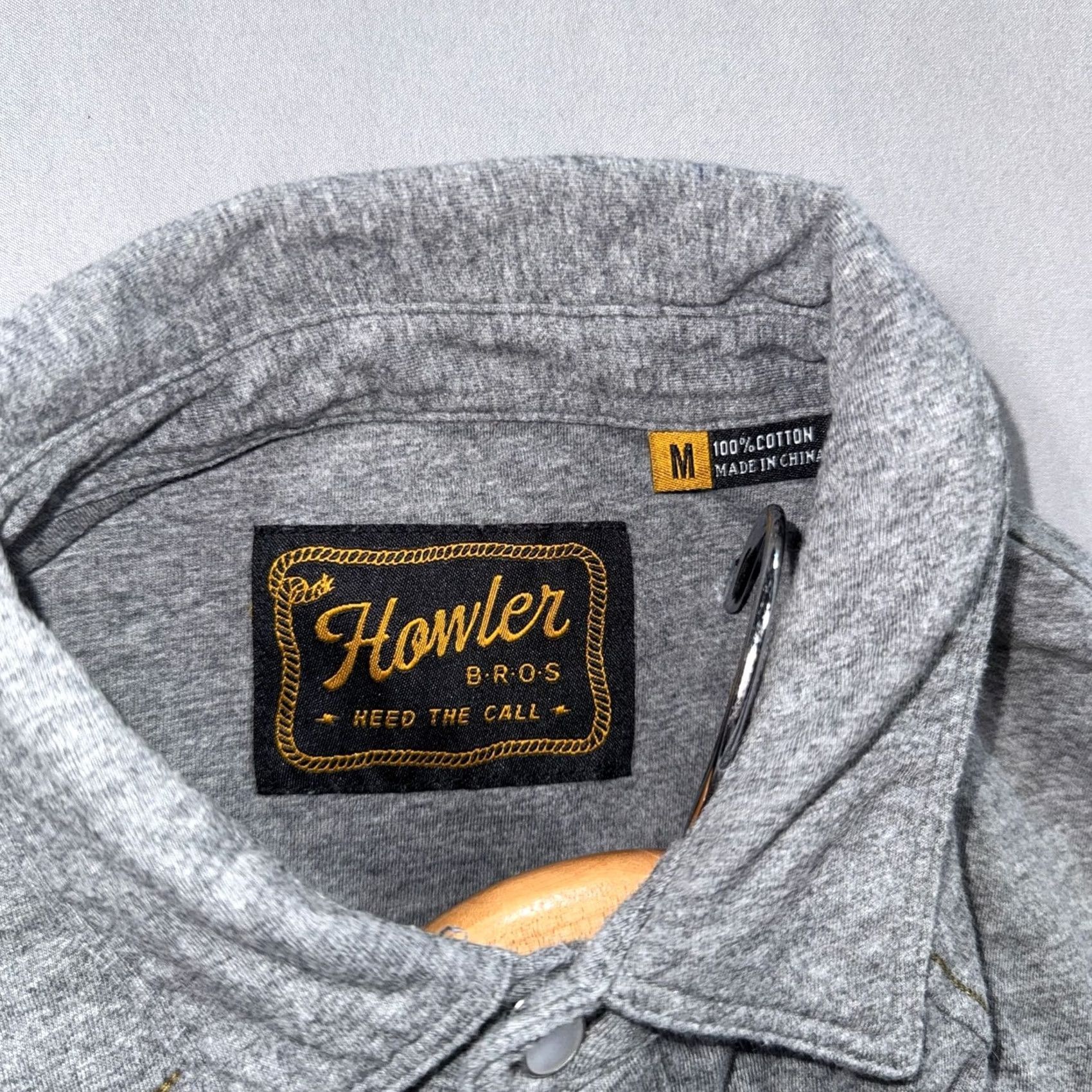 Howler Brothers Howler Brothers Ranchero Polo Shirt Heather Gray Pearl Snap Western Size Medium Mens Polo Shirt Short Sleeve Casual Size US M / EU 48-50 / 2 - 3 Thumbnail