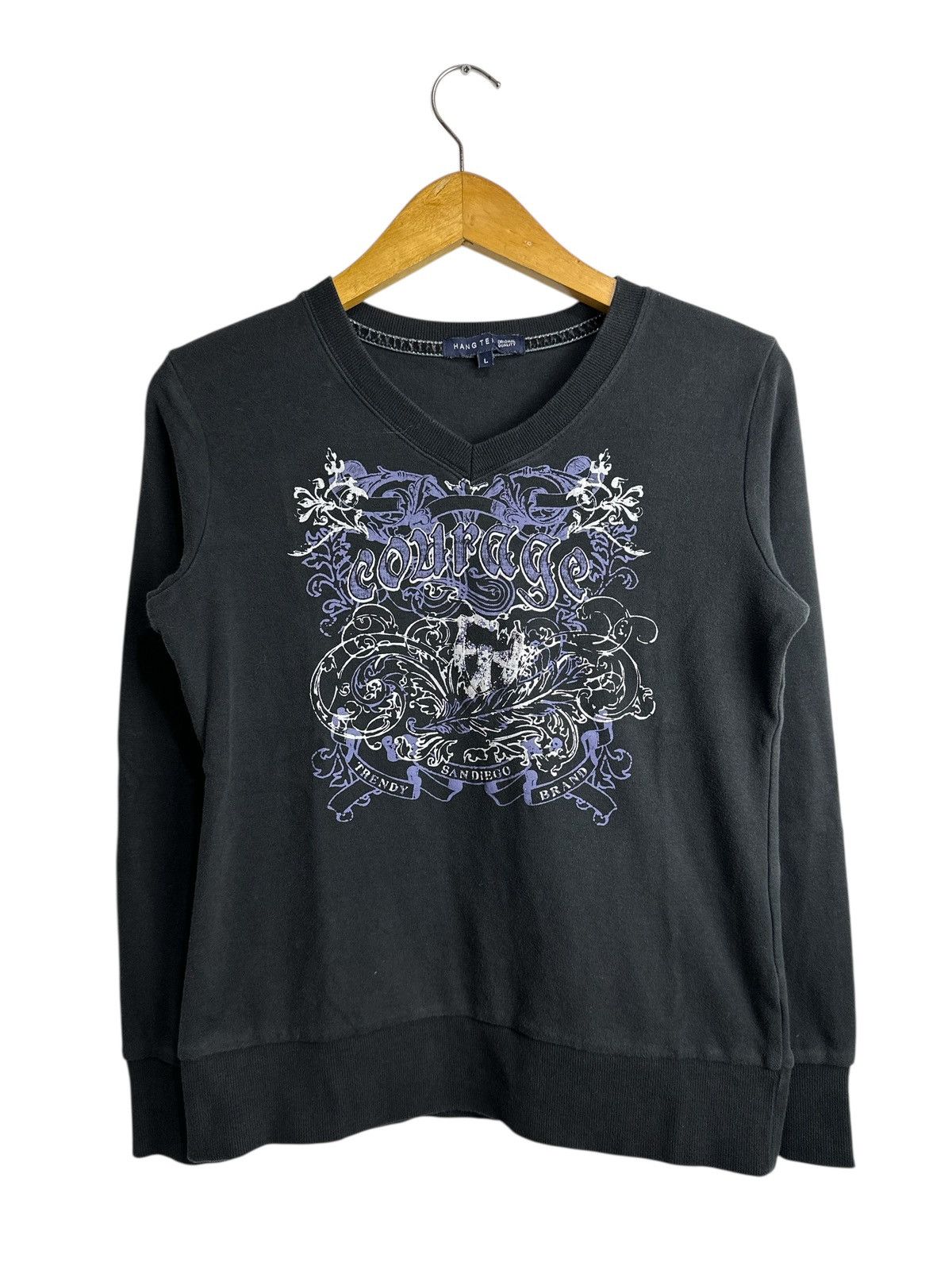 Hysteric Glamour HANGTEN TRIBAL GOTHIC Poem Rock Punk Like Sweatshirt Y2k Size M / US 6-8 / IT 42-44 - 1 Thumbnail
