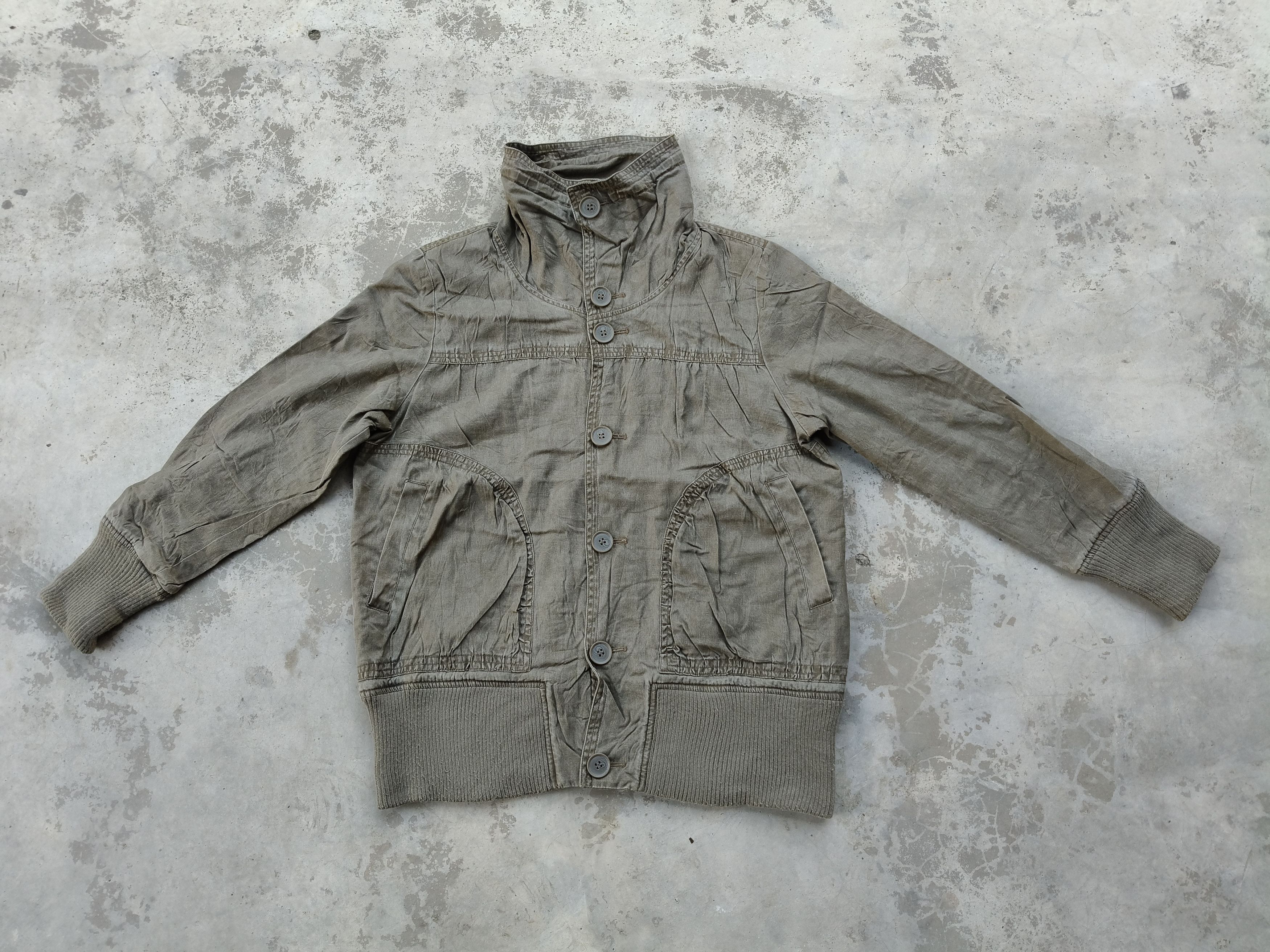 Japanese Brand Jinnee Button Up High Neck Jacket Size L / US 10 / IT 46 - 3 Thumbnail