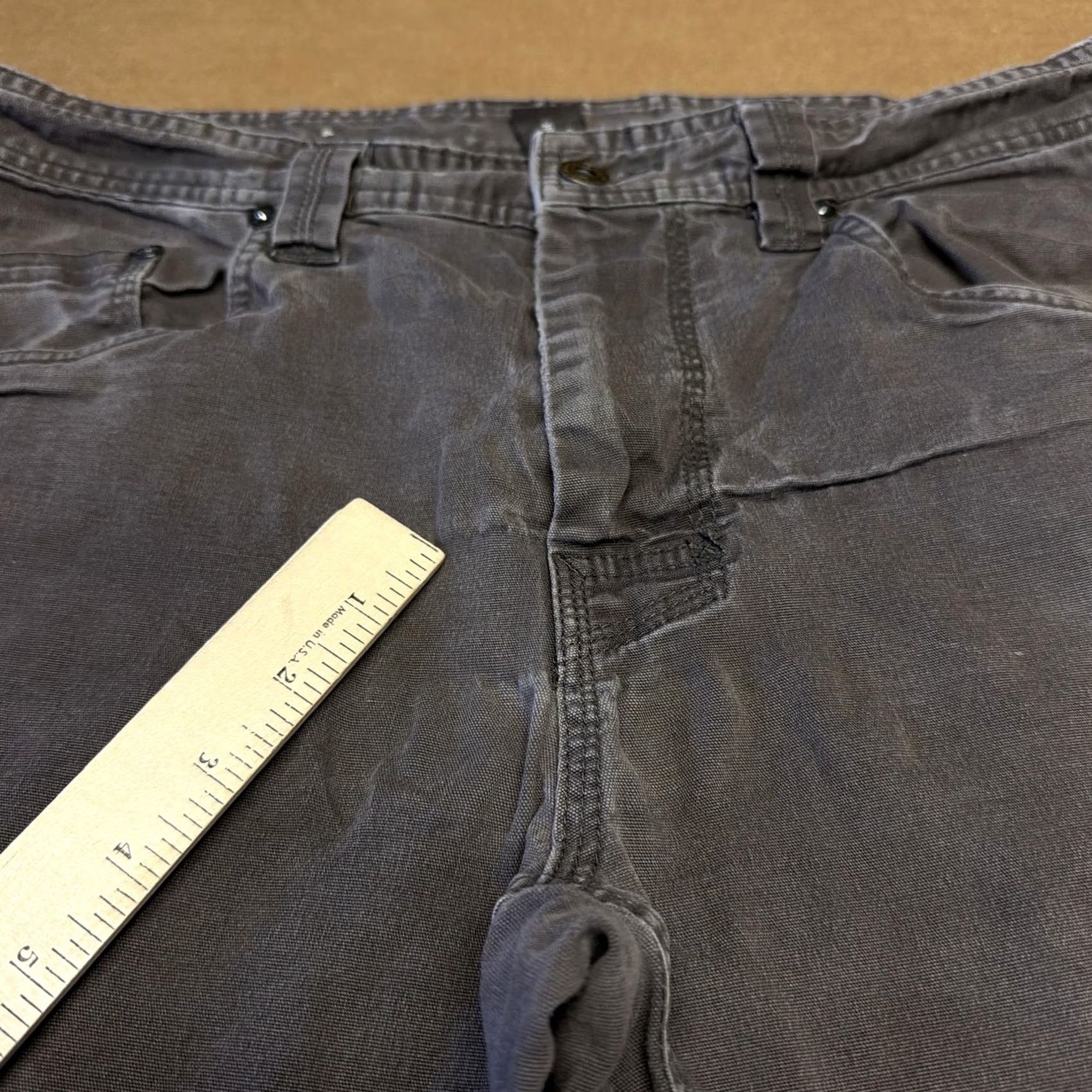 Prana prAna Mens Pants 33x32 Gray Breathe Canvas Carpenter Relaxed Straight Casual Pants Size US 33 - 7 Thumbnail