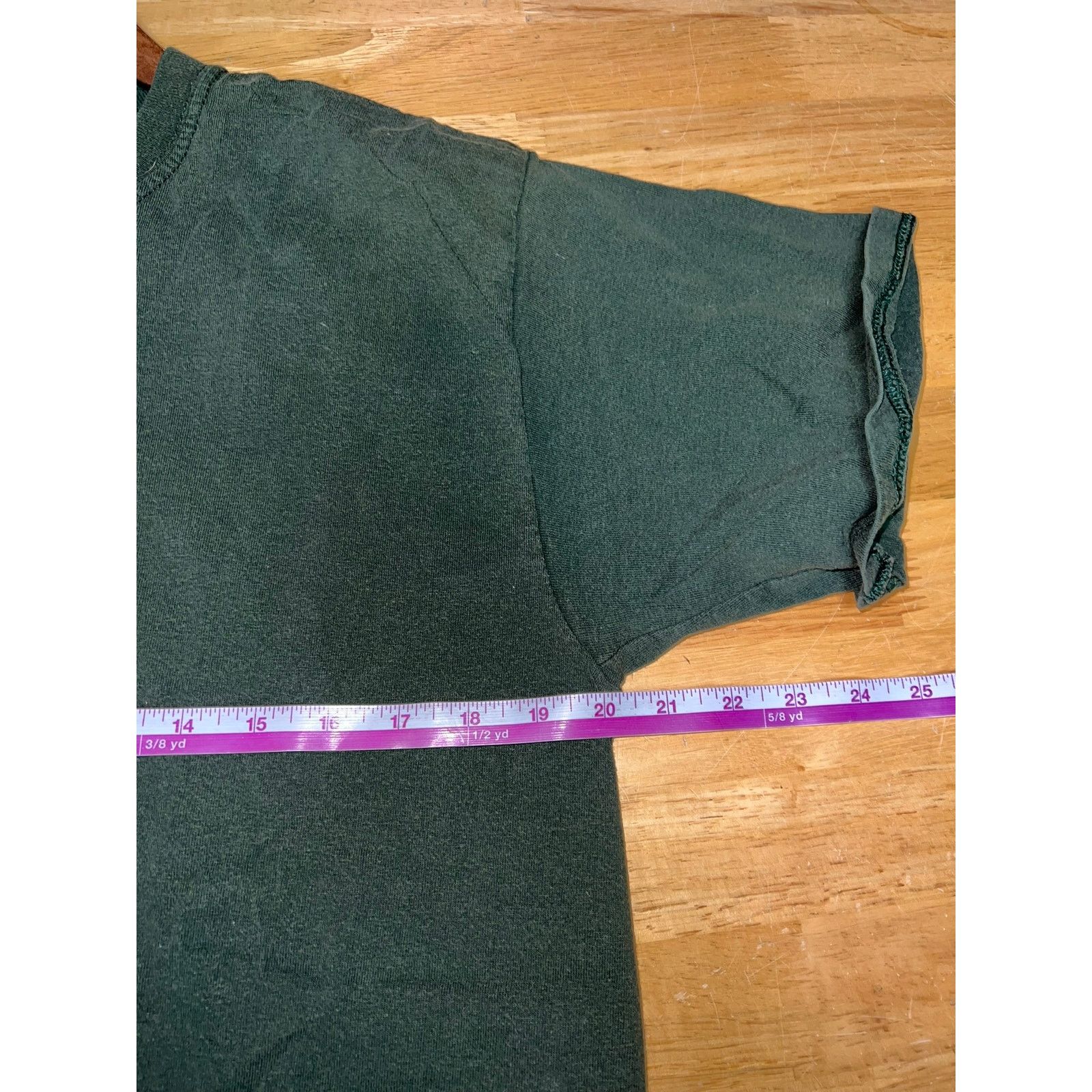 Gildan Vintage Horse Embroidery Shirt Fantom Fax Green Tee Large Size US L / EU 52-54 / 3 - 7 Thumbnail