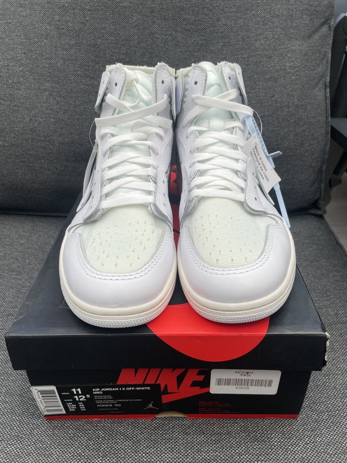 Jordan Brand Nike Air Jordan 1 x Off-White “NRG” Europe Exclusive Size US 11 / EU 44 - 21 Thumbnail