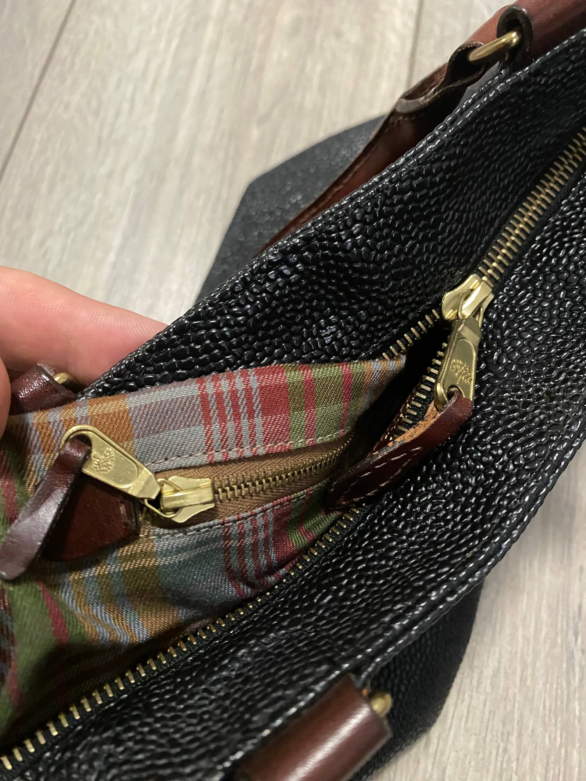 Mulberry Mulberry Handbag Vintage Hellier Classic Scotchgrain Leather Size ONE SIZE - 9 Thumbnail