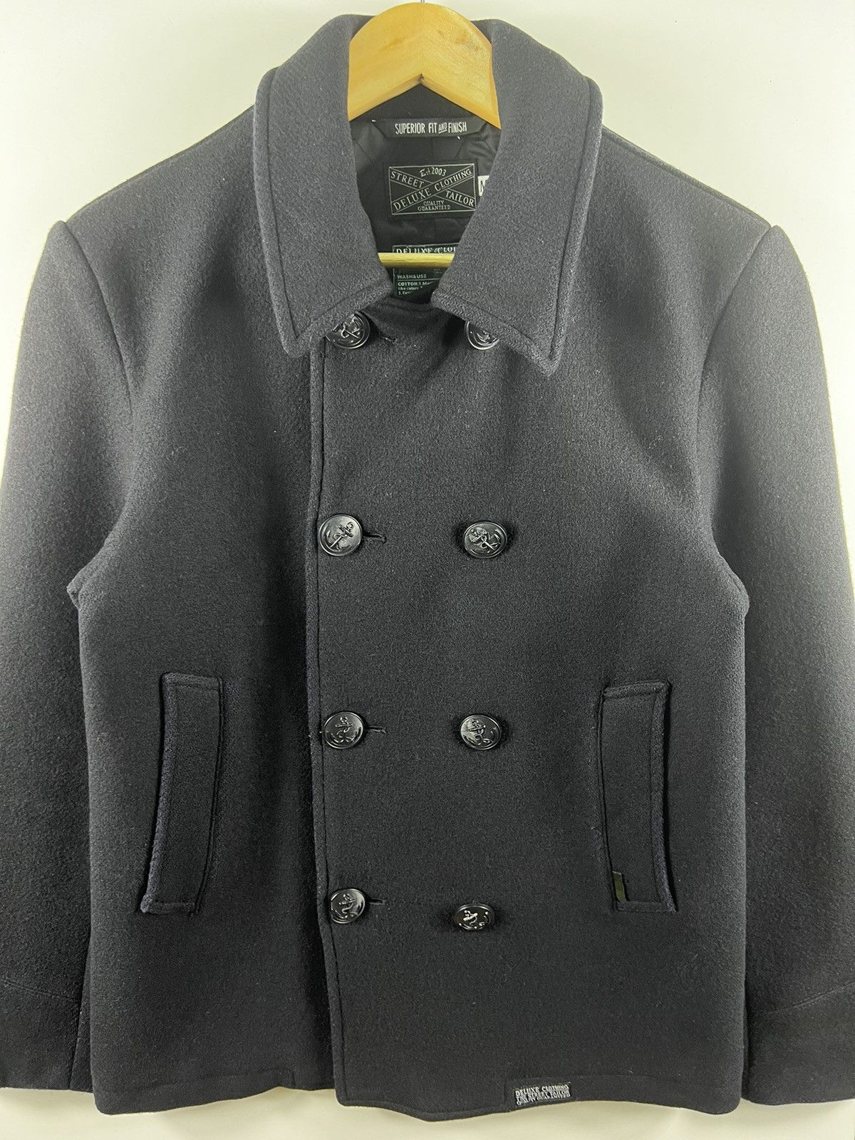 Japanese Brand 🔥 DELUXE CLOTHING STREET TAILOR MILITARY STYLE PEACOAT - M Size US S / EU 44-46 / 1 - 5 Thumbnail