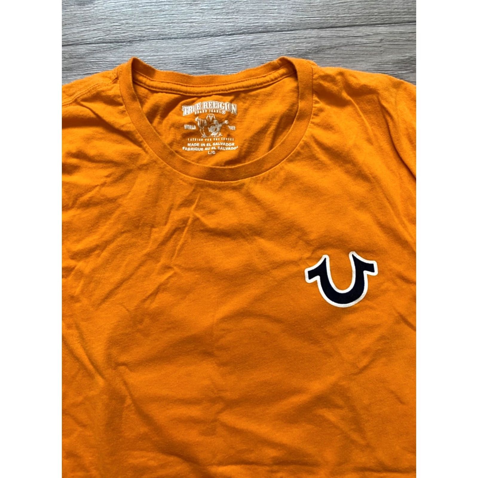 True Religion True Religion Shirt Men L Orange T-Shirt Regular Fit Size US L / EU 52-54 / 3 - 4 Thumbnail