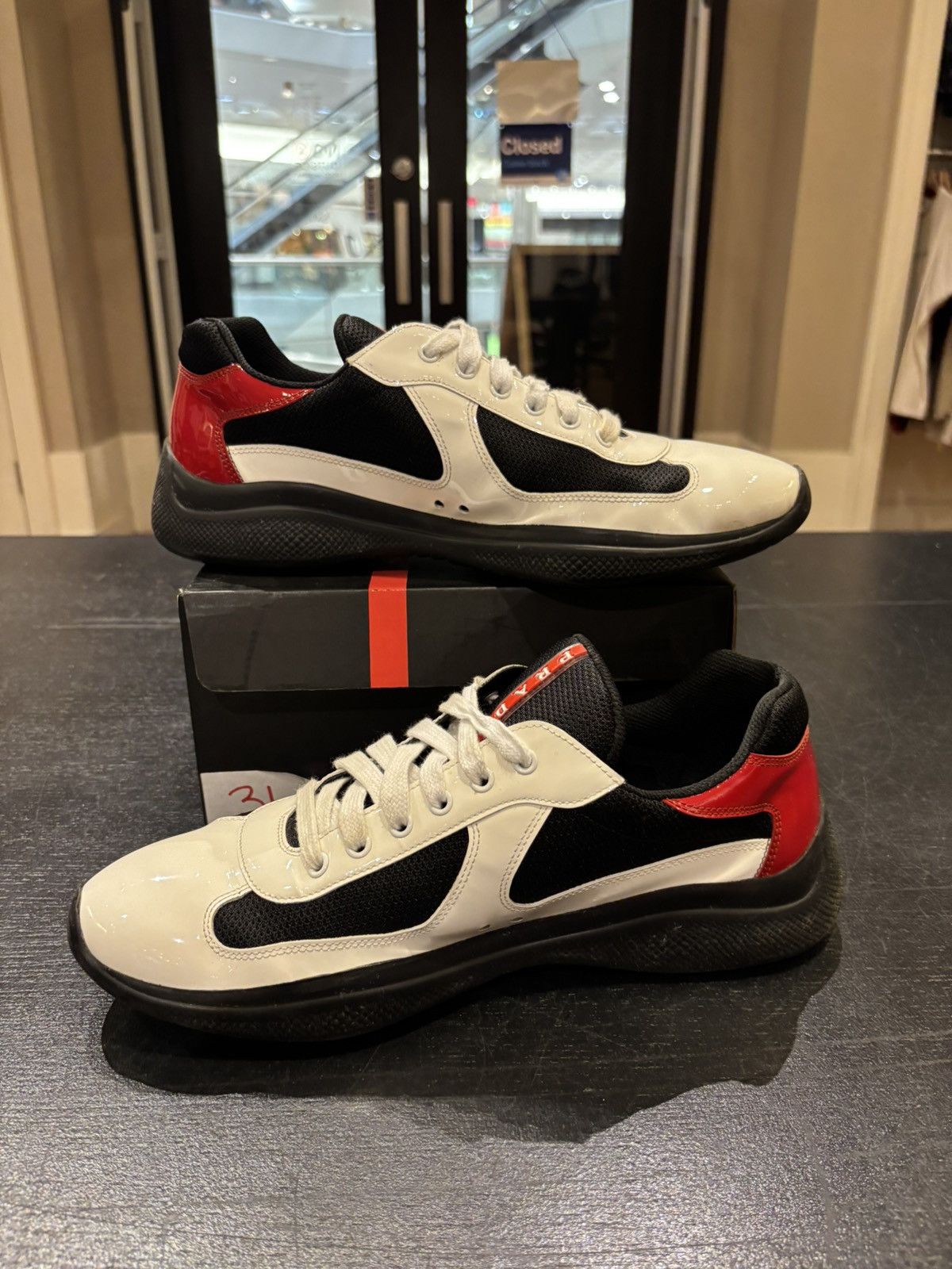 Prada Prada Cup White Red Black Size US 10.5 / EU 43-44 - 2 Thumbnail