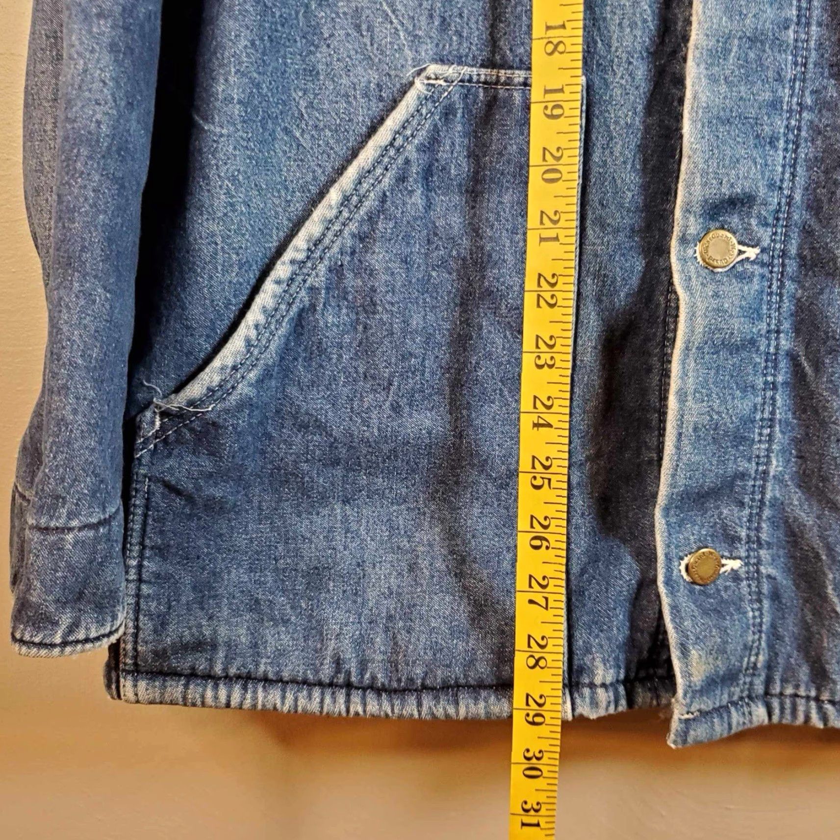 Vintage VINTAGE WearGuard Jacket Coat Canvas Work Mid-Length Blue Denim Lined Zip Men M Regular Blanket Lined USA Rough Work Coat Vintage WearGuard Size US M / EU 48-50 / 2 - 7 Thumbnail