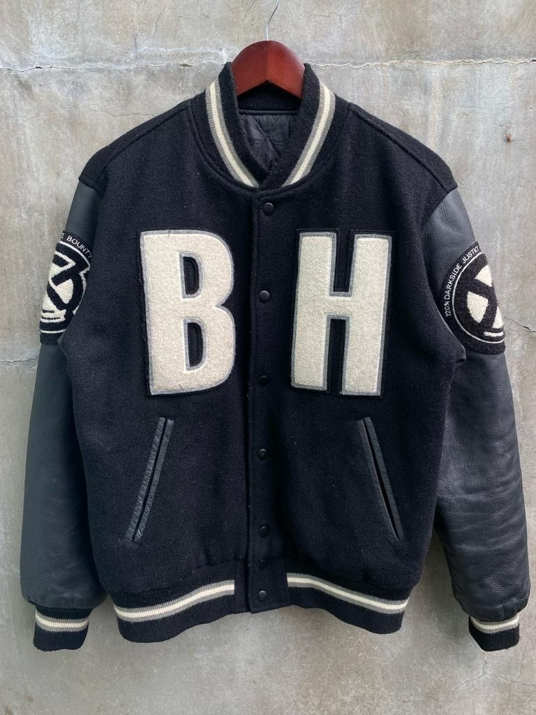 Bounty Hunter 120% Dark Side Justice Leather Varsity Jacket Size US M / EU 48-50 / 2 - 2 Thumbnail