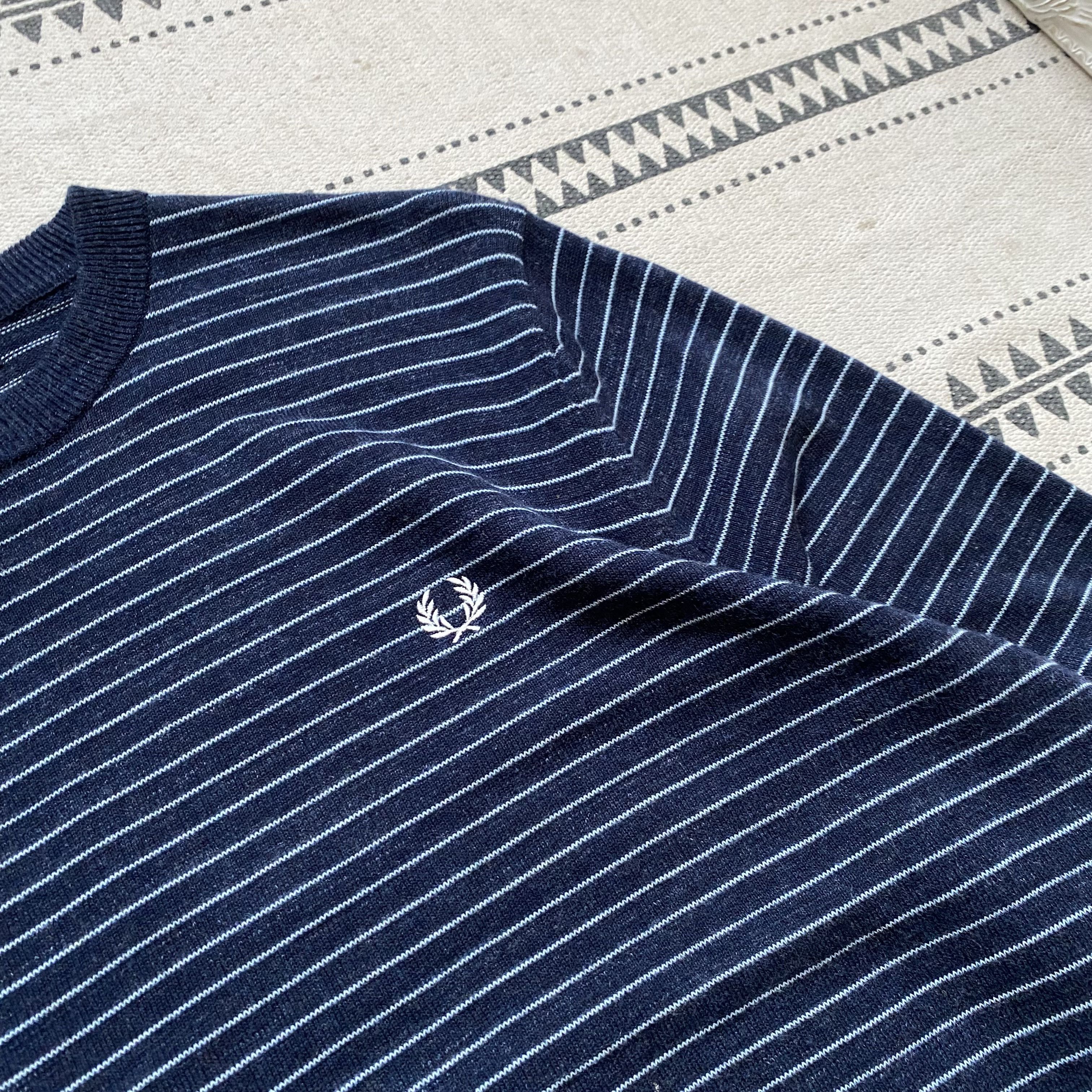 Fred Perry Oldmoney Fred Perry striped sweater light mini logo Size US L / EU 52-54 / 3 - 6 Thumbnail