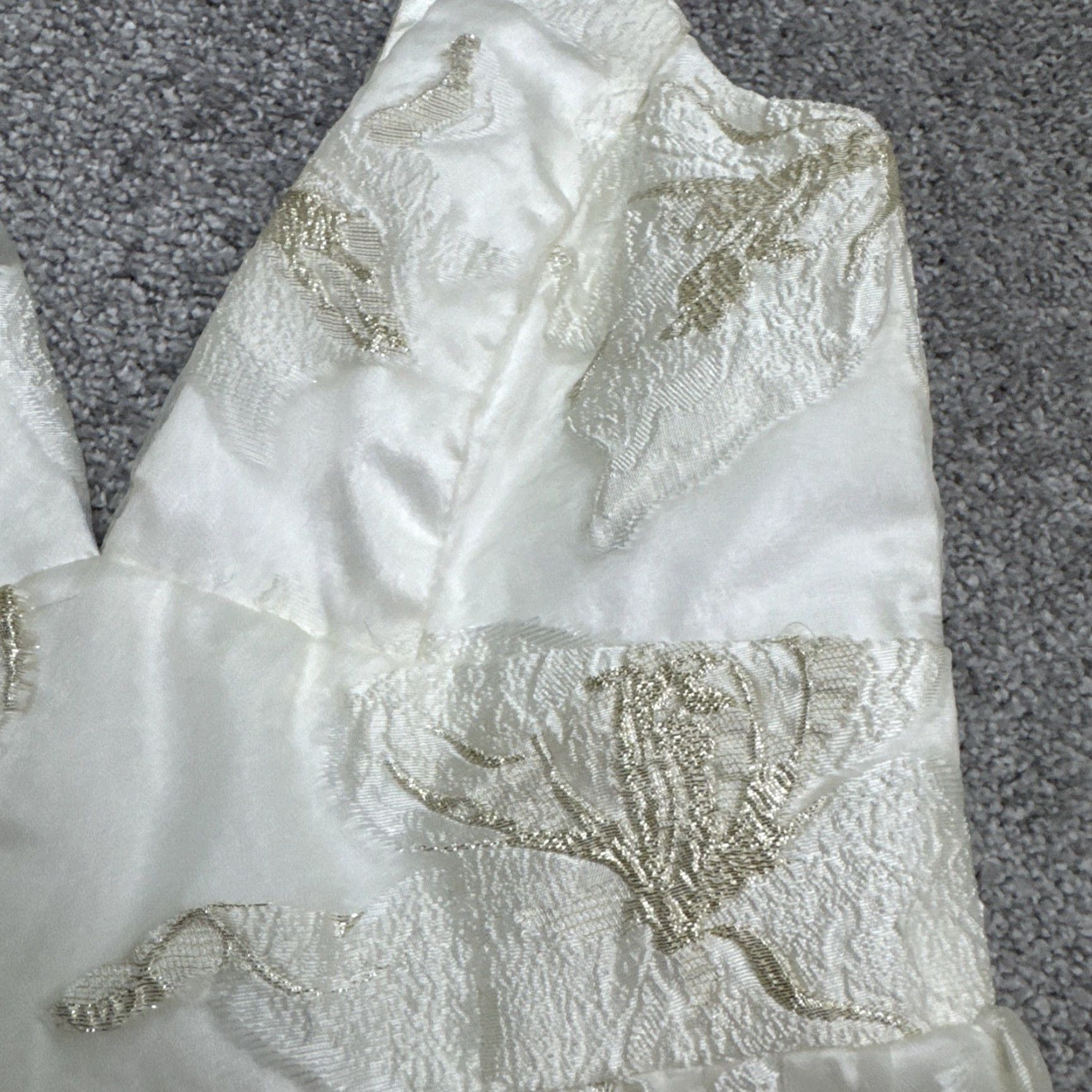 Lulus Lulus Chic Celebration Jacquard Mini Metallic Party Dress Womens 4 Cream Gold Size S / US 4 / IT 40 - 5 Thumbnail