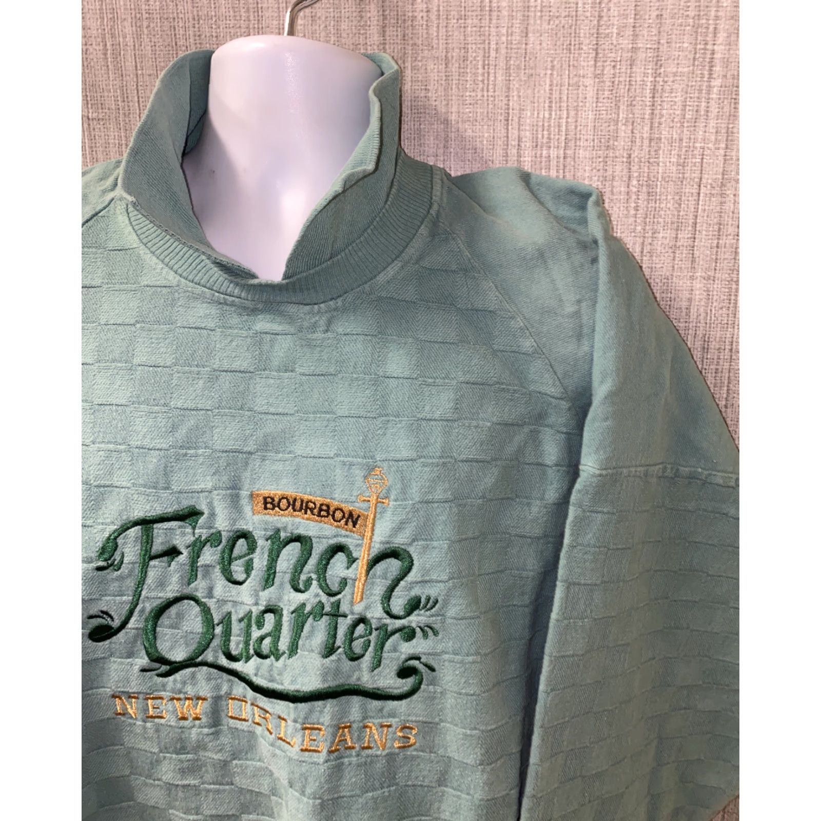 Vintage VINTAGE Cal Cru Mens Green Embroidered French Quarter New Orleans Jacket XL Pullover Size US XL / EU 56 / 4 - 2 Thumbnail