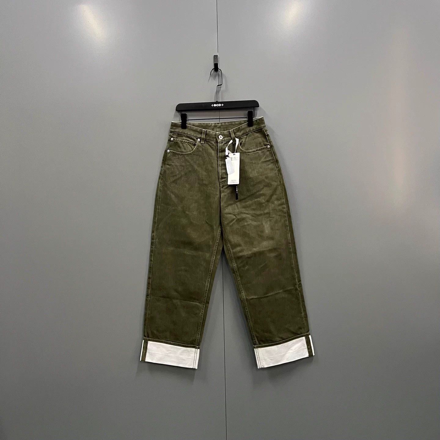 Bottega Veneta BV 25SS Military Green Denim Wide-Leg 46 98 Size US 30 / EU 46 - 1 Thumbnail
