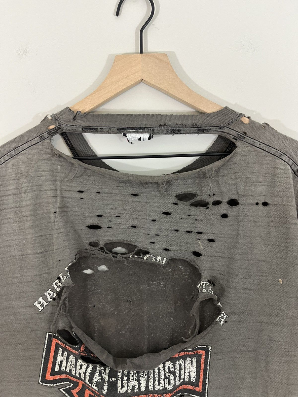Harley Davidson Harley Davidson ITALIA Thrashed Sun Faded Moto Tee Size US L / EU 52-54 / 3 - 12 Thumbnail