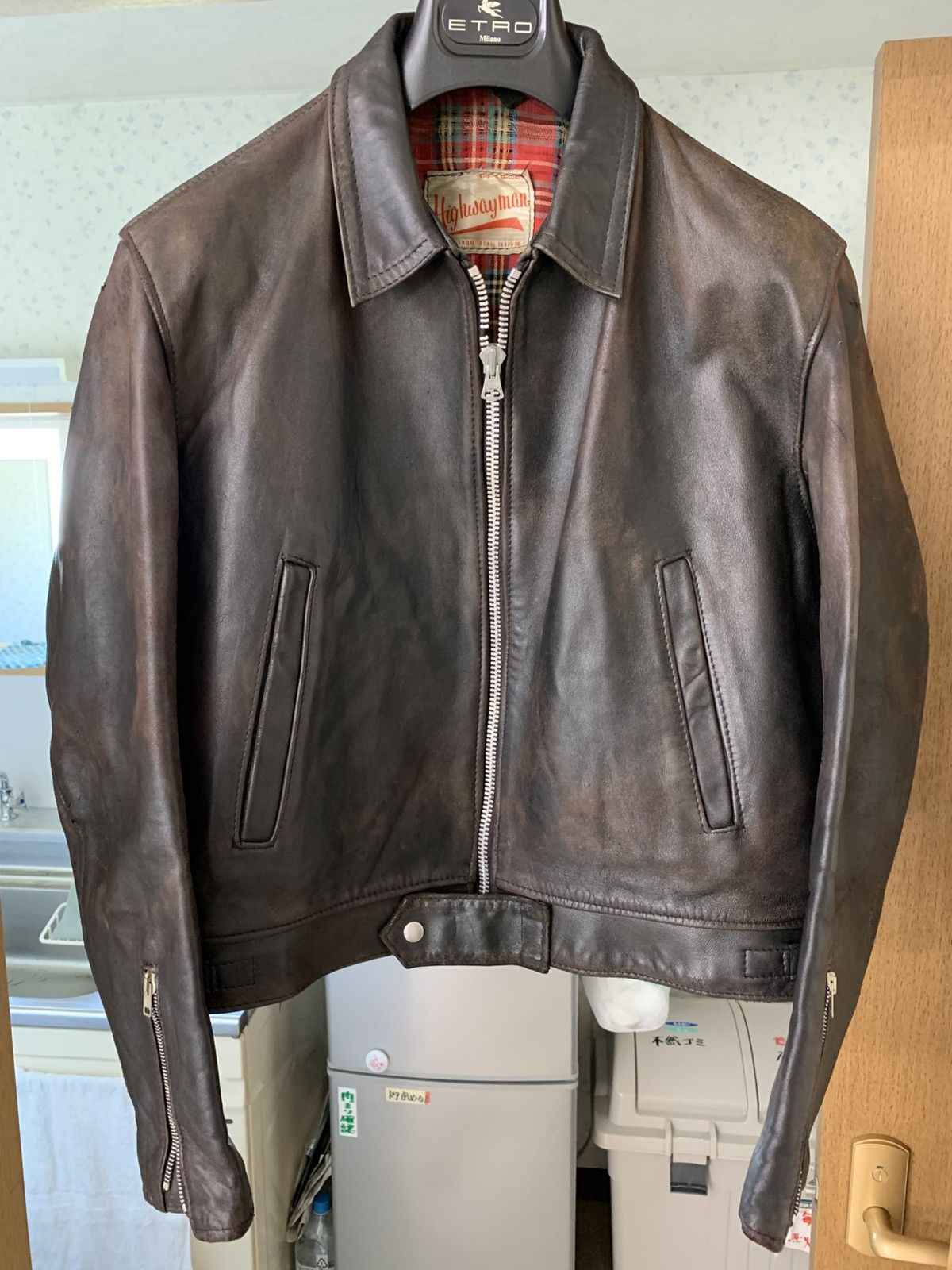 60s vintage Highwayman leather jacket 40