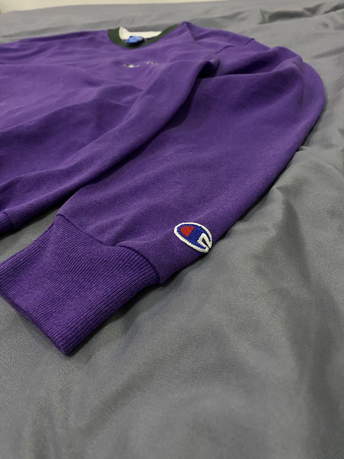 Champion Vtg 90s Champion Reverse Weave Ringer Crewneck Sweatshirt Size US L / EU 52-54 / 3 - 3 Thumbnail